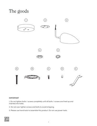 nathanjameshome 家具目录 · Argo 吸顶灯 Instruction Sheet 第 4 页