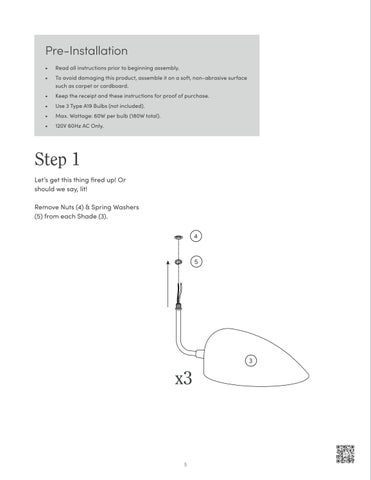 nathanjameshome 家具目录 · Argo 吸顶灯 Instruction Sheet 第 5 页