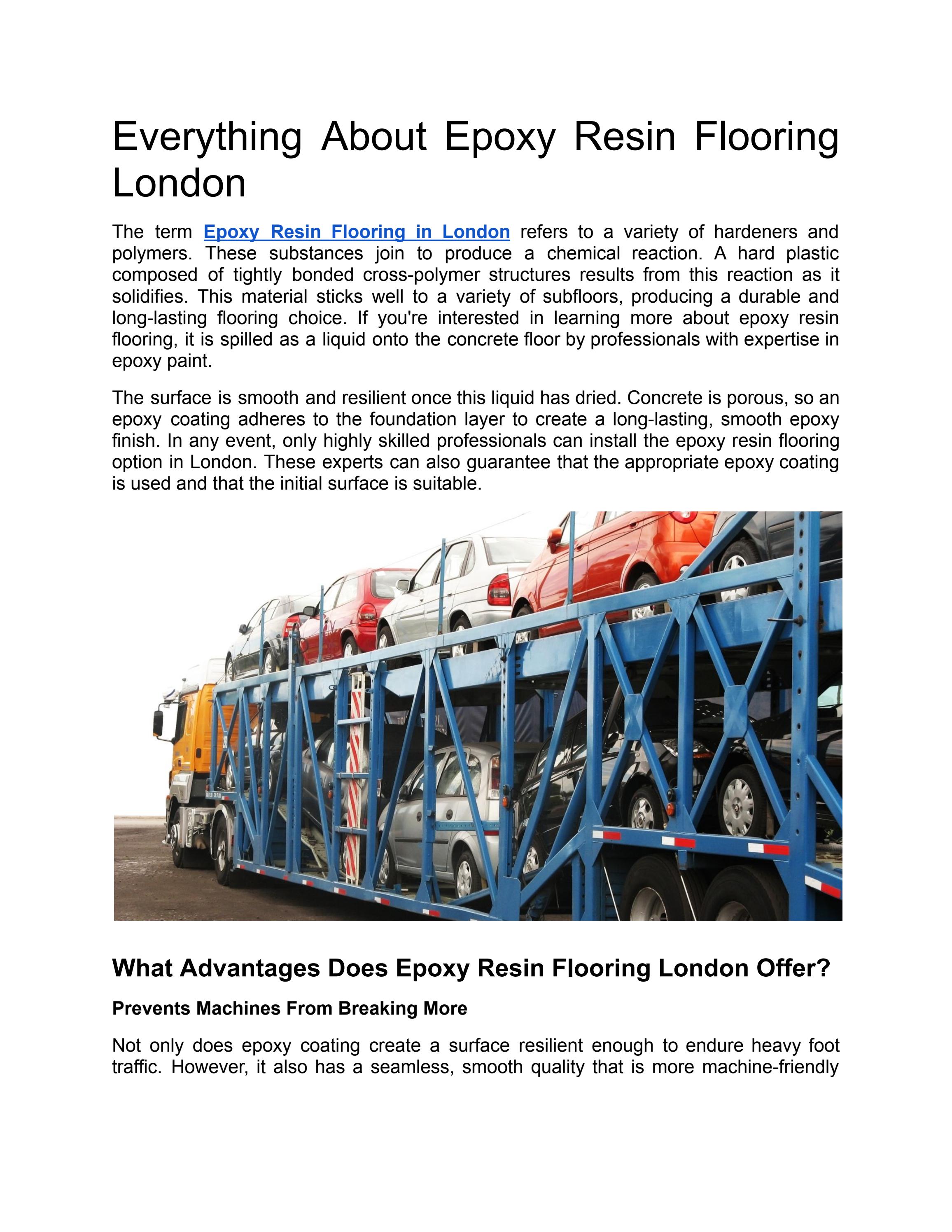 Everything About Epoxy Resin Flooring London by msmetal Issuu