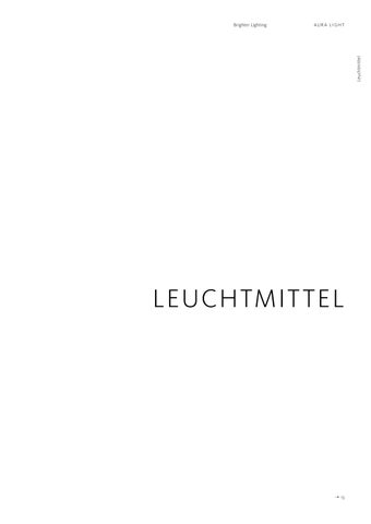 Aura Light 灯饰目录 · Gesamtkatalog Leuchtmittel 第 11 页