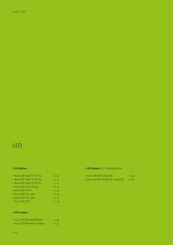 Aura Light 灯饰目录 · Gesamtkatalog Leuchtmittel 第 14 页