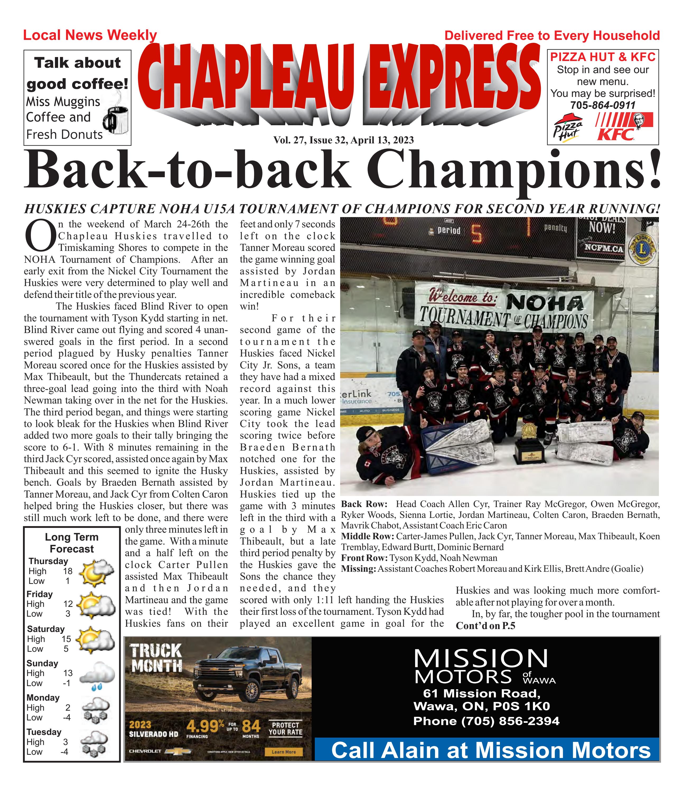 04132023 April 13 2023 by The Chapleau Express Issuu