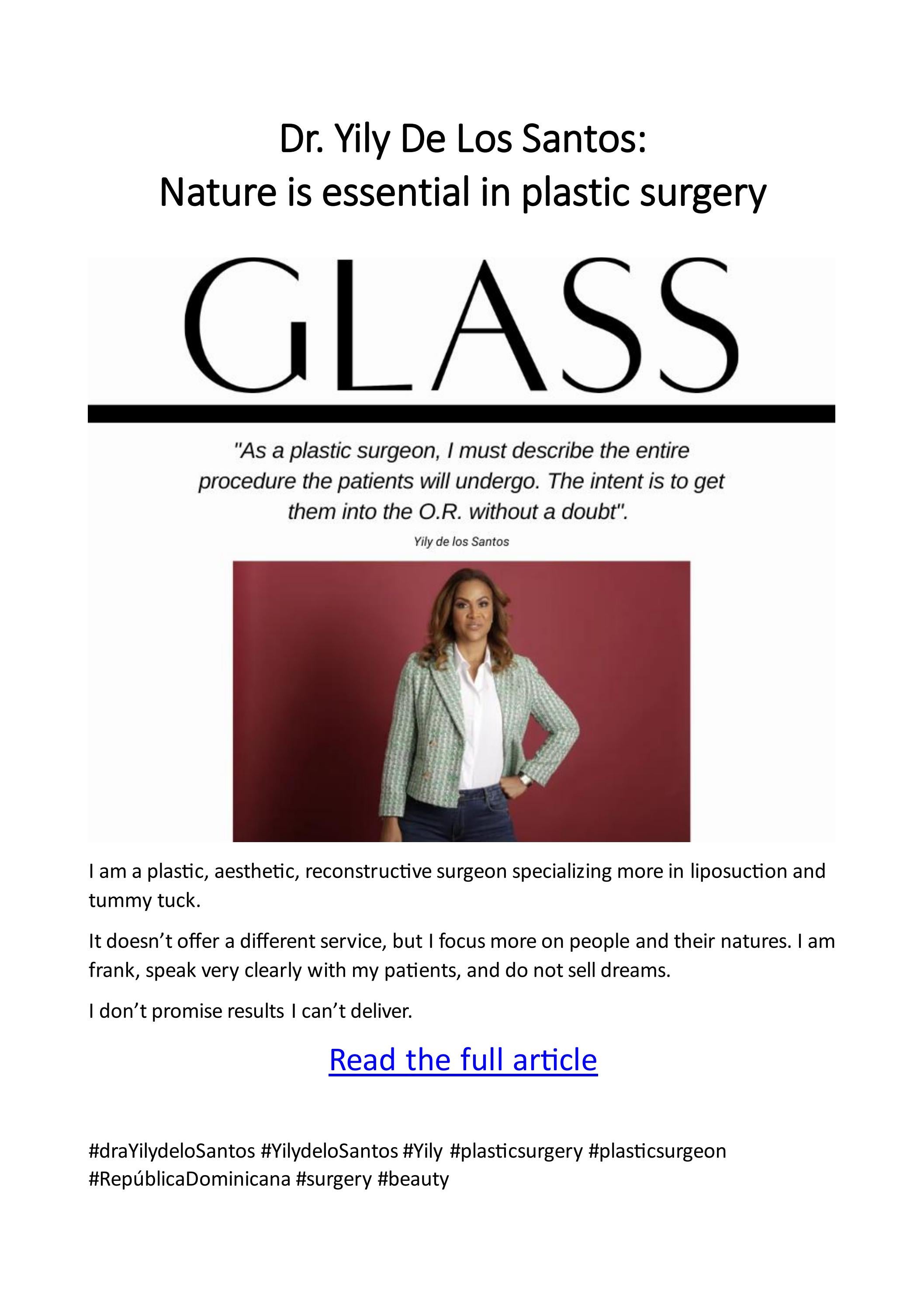Dr Yily De Los Santos Recovery House Dr. Yily De Los Santos: Nature is essential in plastic surgery by MD