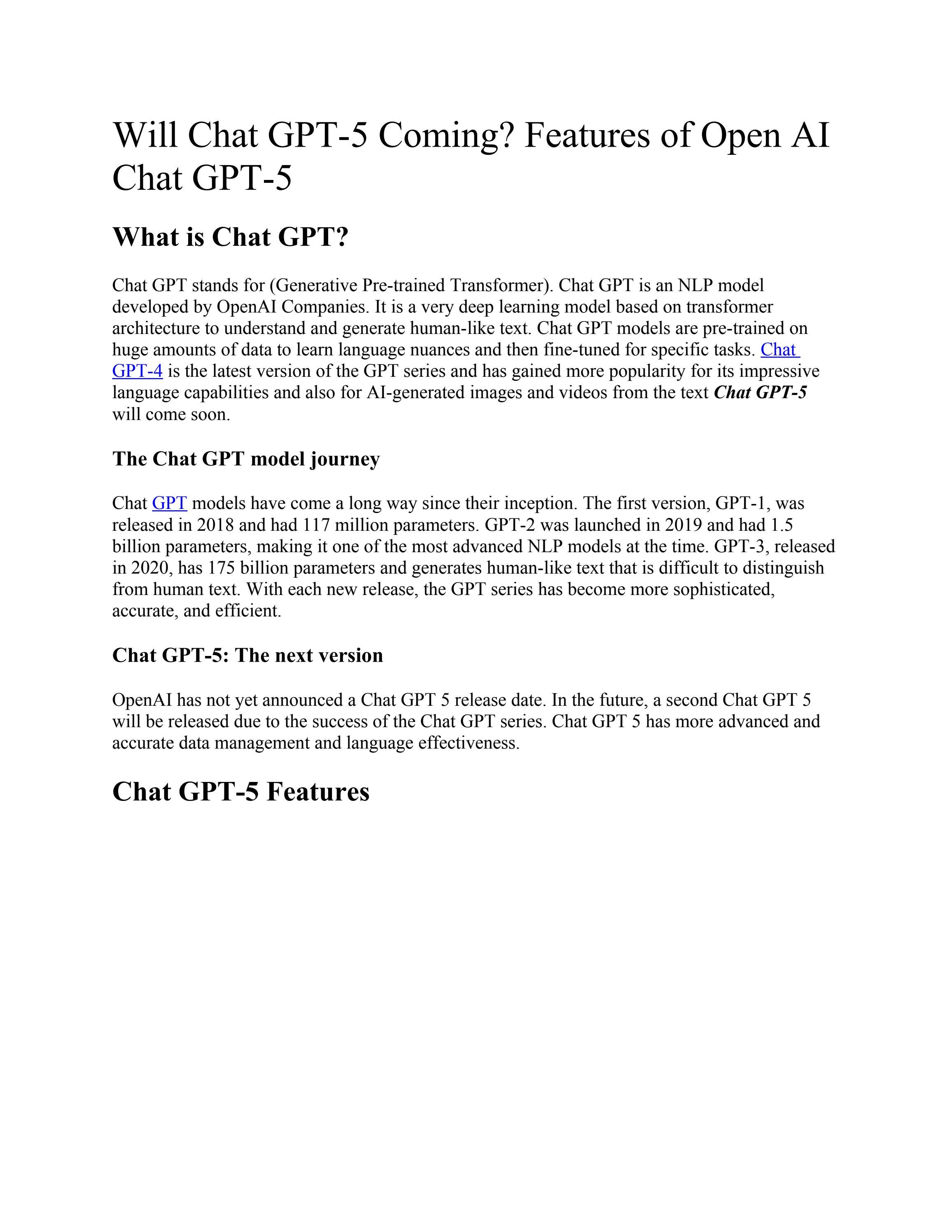 Will Chat GPT-5 Coming? Features of Open AI Chat GPT-5 by Trips For ...