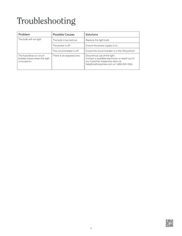 nathanjameshome 家具目录 · Heidi 镜前灯 Instruction Sheet 第 11 页