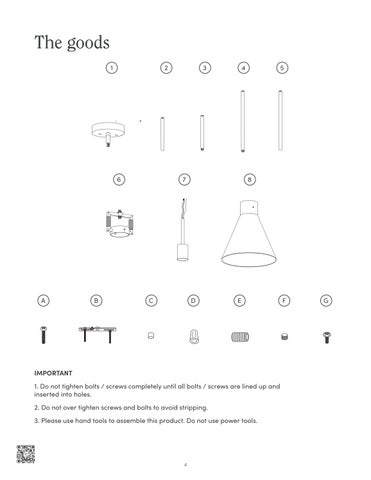 nathanjameshome 灯饰目录 · Vincent 吊灯 Instruction Sheet 第 4 页