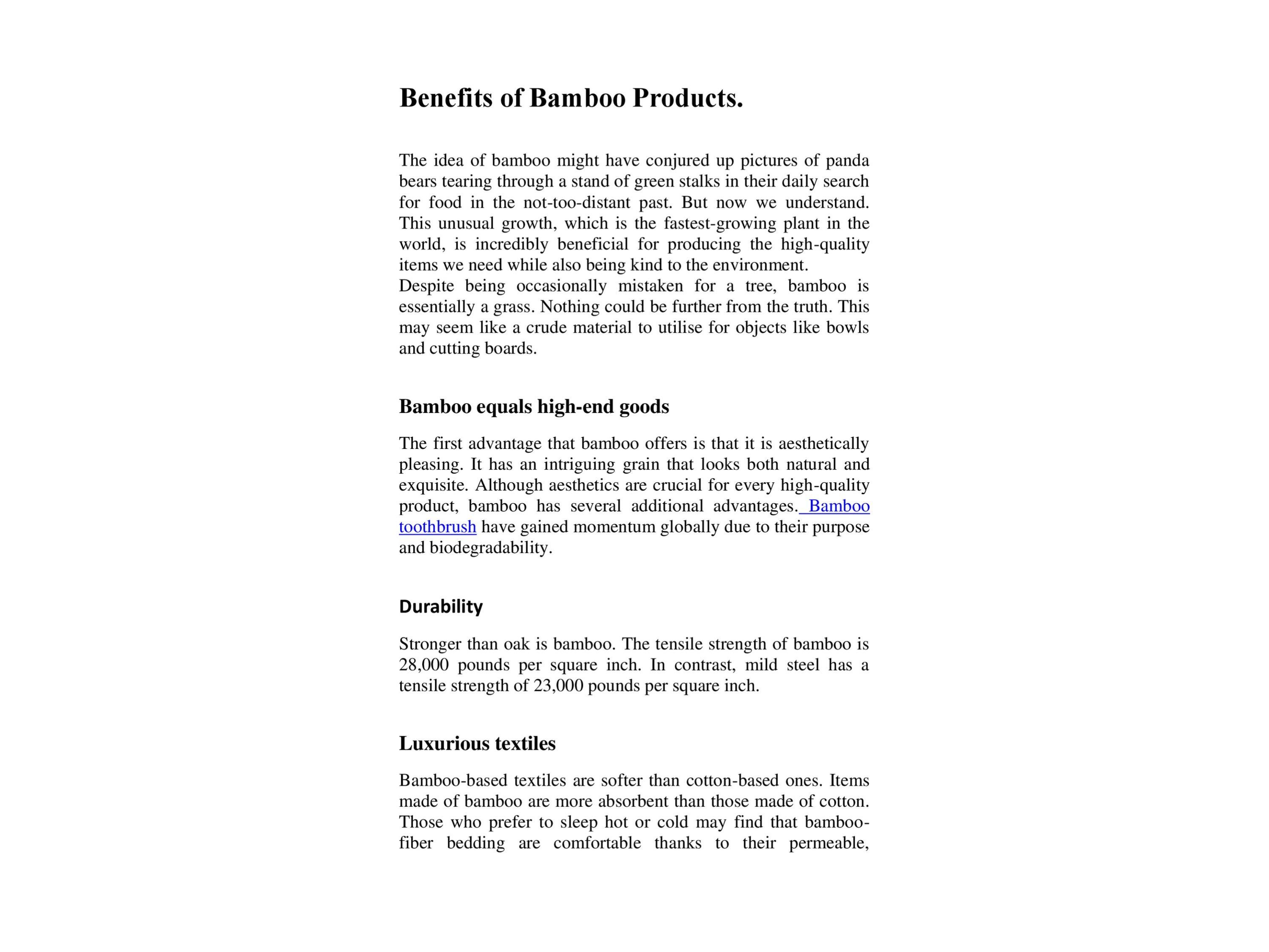 Benefits of Bamboo Products. by jayviq Issuu