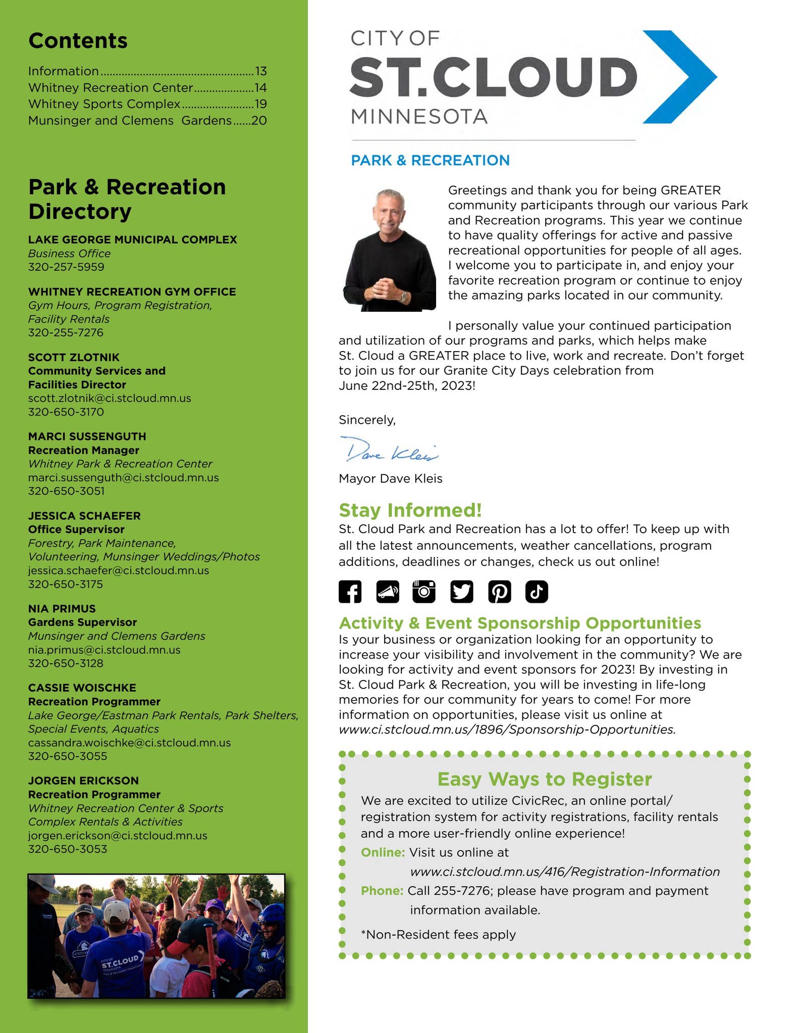 Summer 2023 Park & Recreation Brochure by St. Cloud MN Park and ...