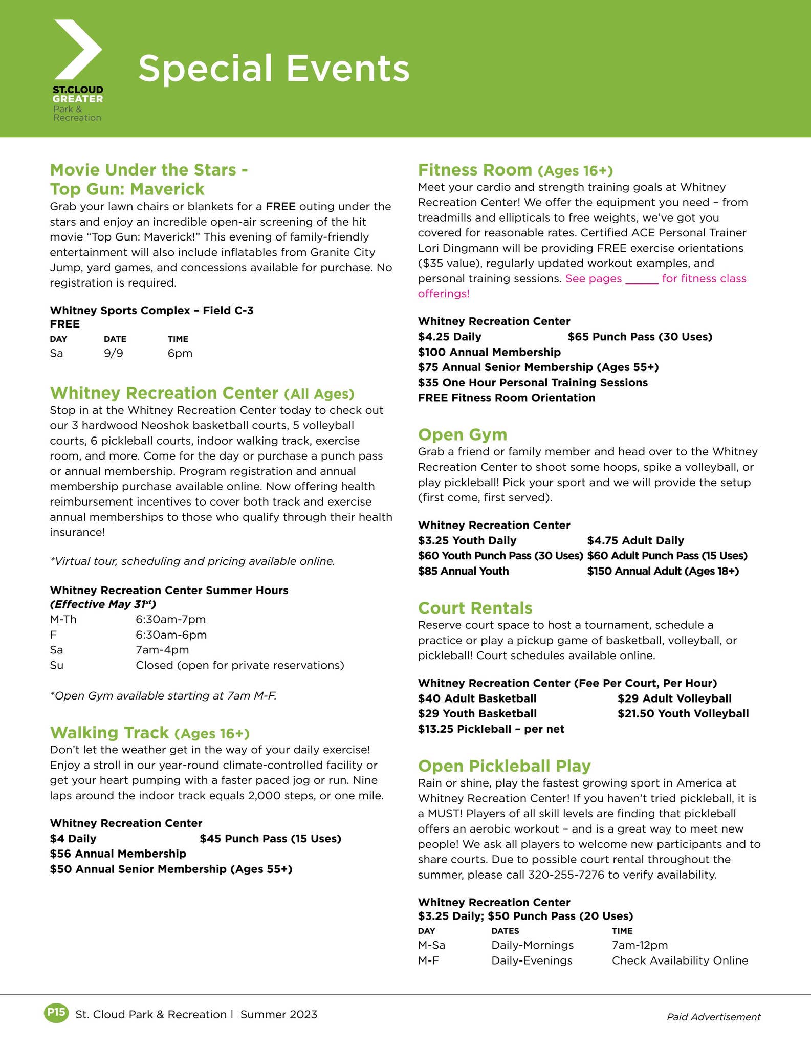 Summer 2023 Park & Recreation Brochure by St. Cloud MN Park and ...