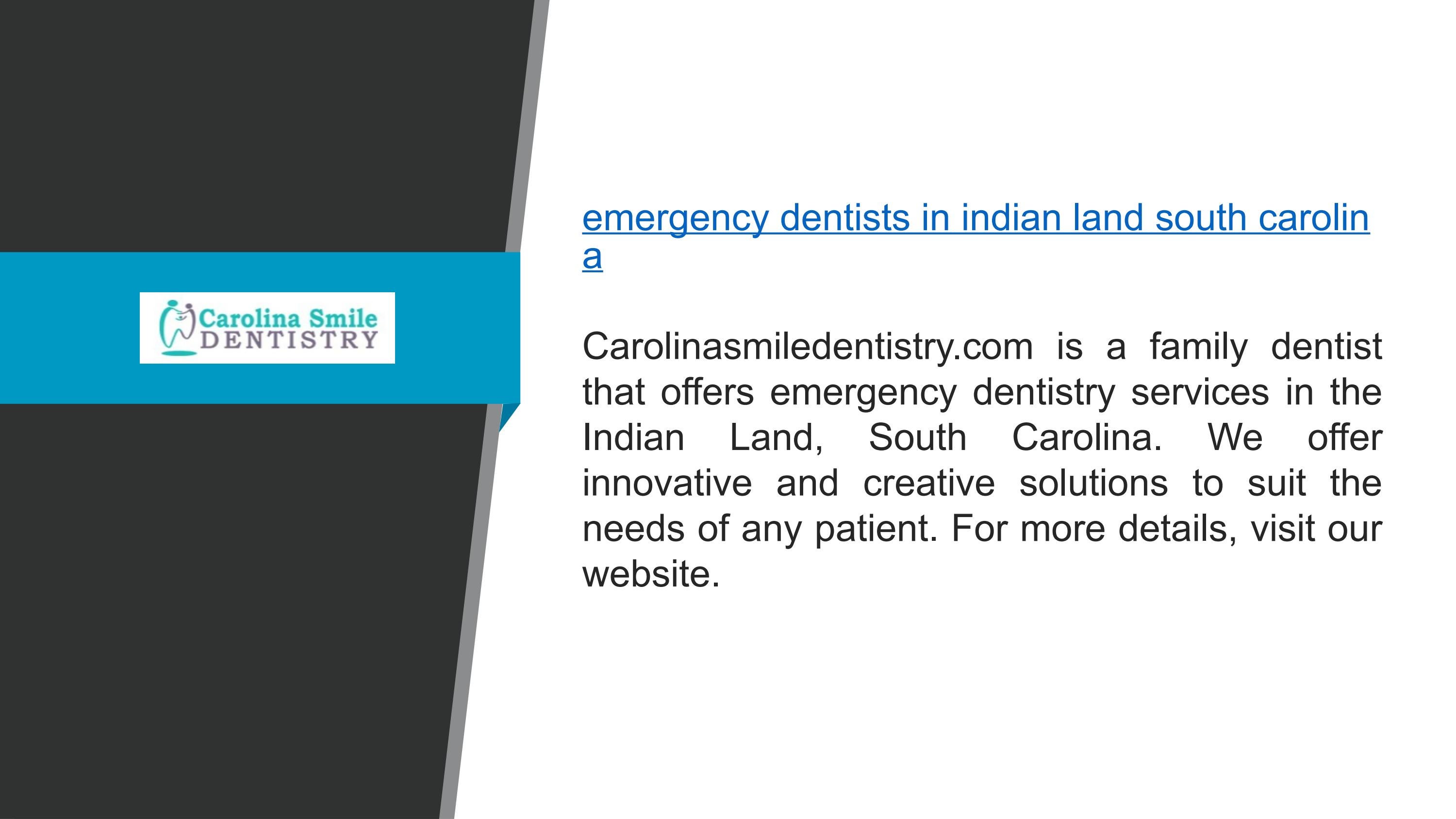 Emergency Dentists in Indian Land South Carolina