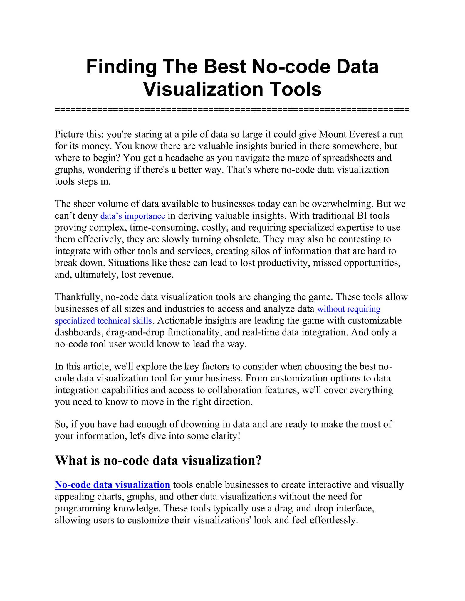 Finding The Best No-code Data Visualization Tools by Branding Bear - Issuu