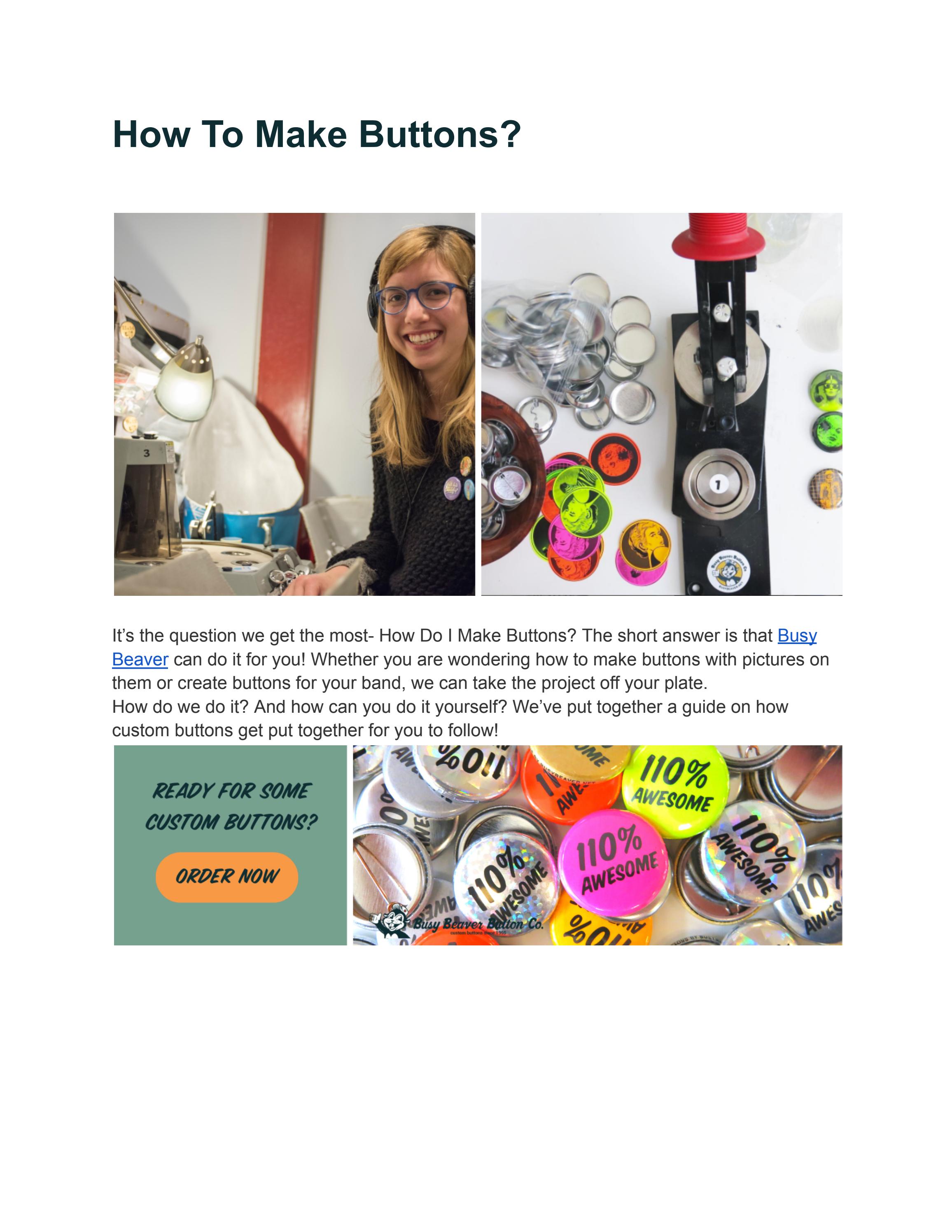 How To Make Buttons? by busybeaverbutton - Issuu