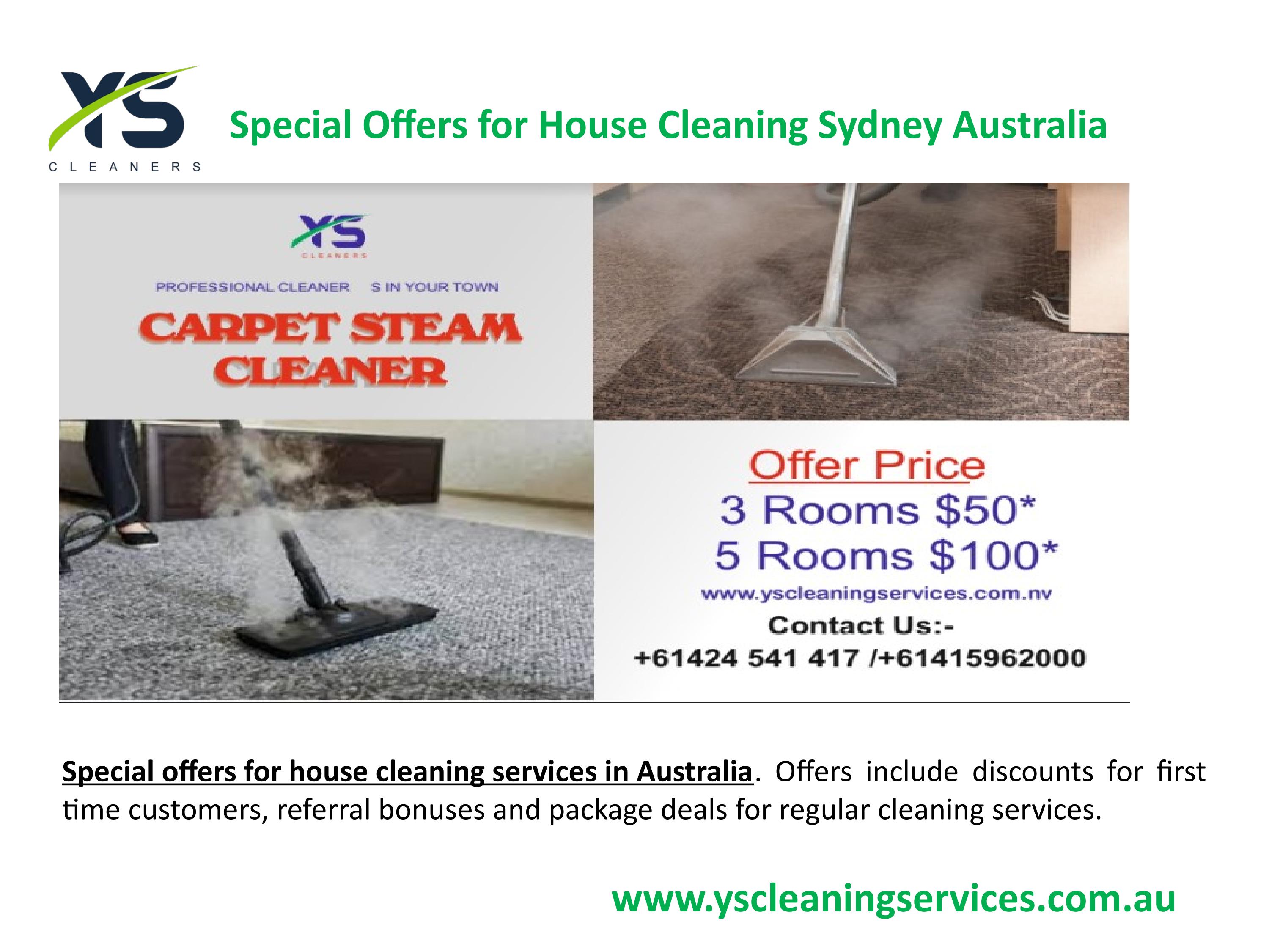 Special Offers for House Cleaning Sydney Australia by