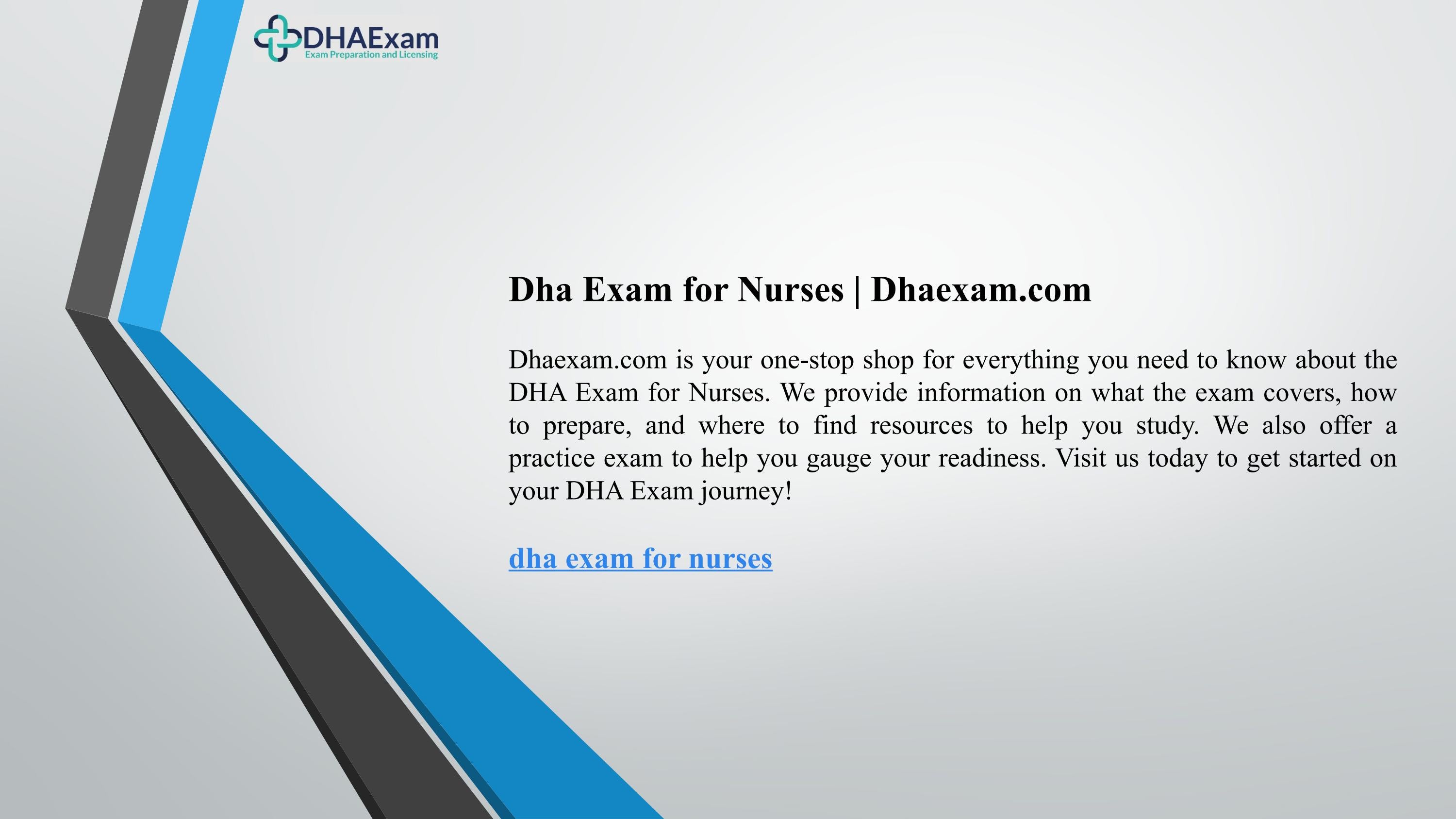 Dha Exam for Nurses by dhs exam Issuu