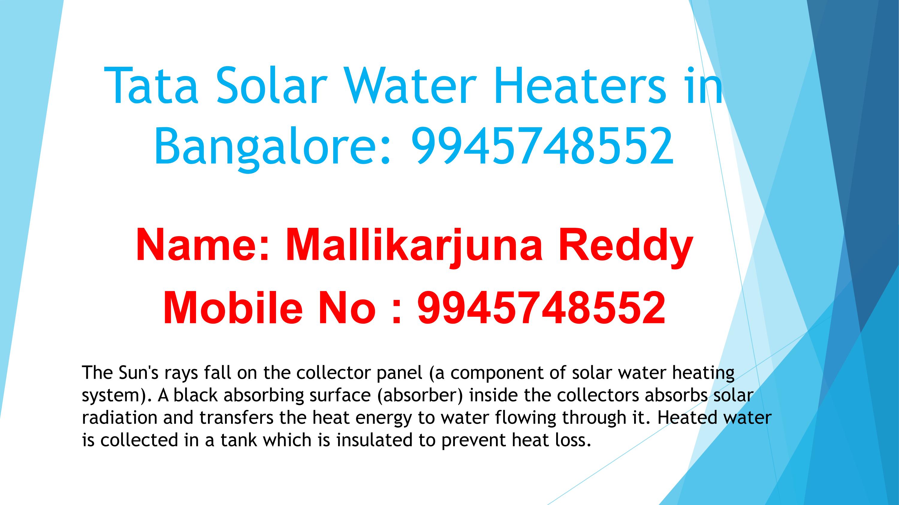 Tata Solar Water Heater Bangalore: @ 9945748552. by Kalyan Reddy - Issuu