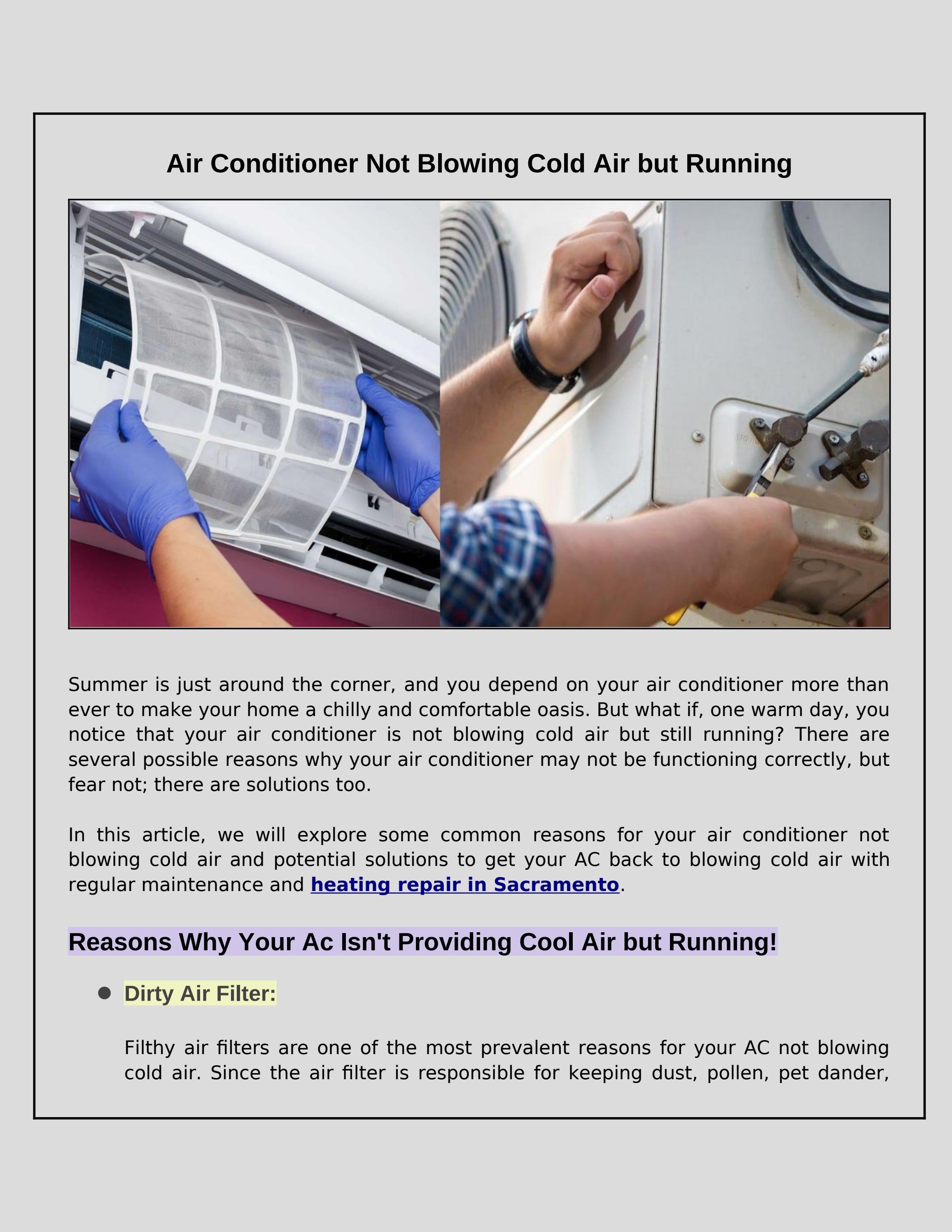 How to Fix an Air Conditioner That's Running But Not Cooling Your Home by Heald Mechanical Issuu
