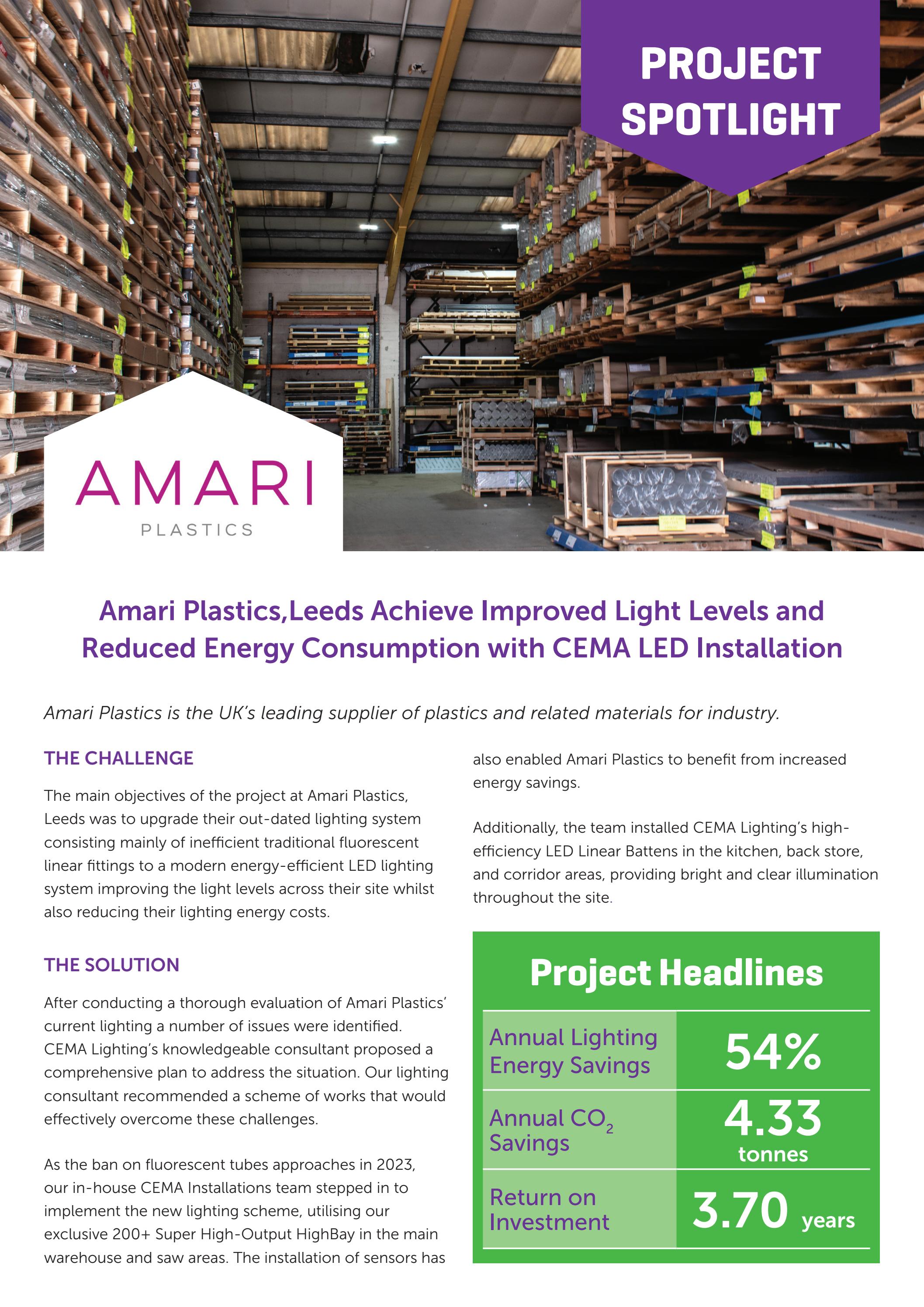 Project Spotlight Amari Plastics, Leeds by cemalightingltd Issuu
