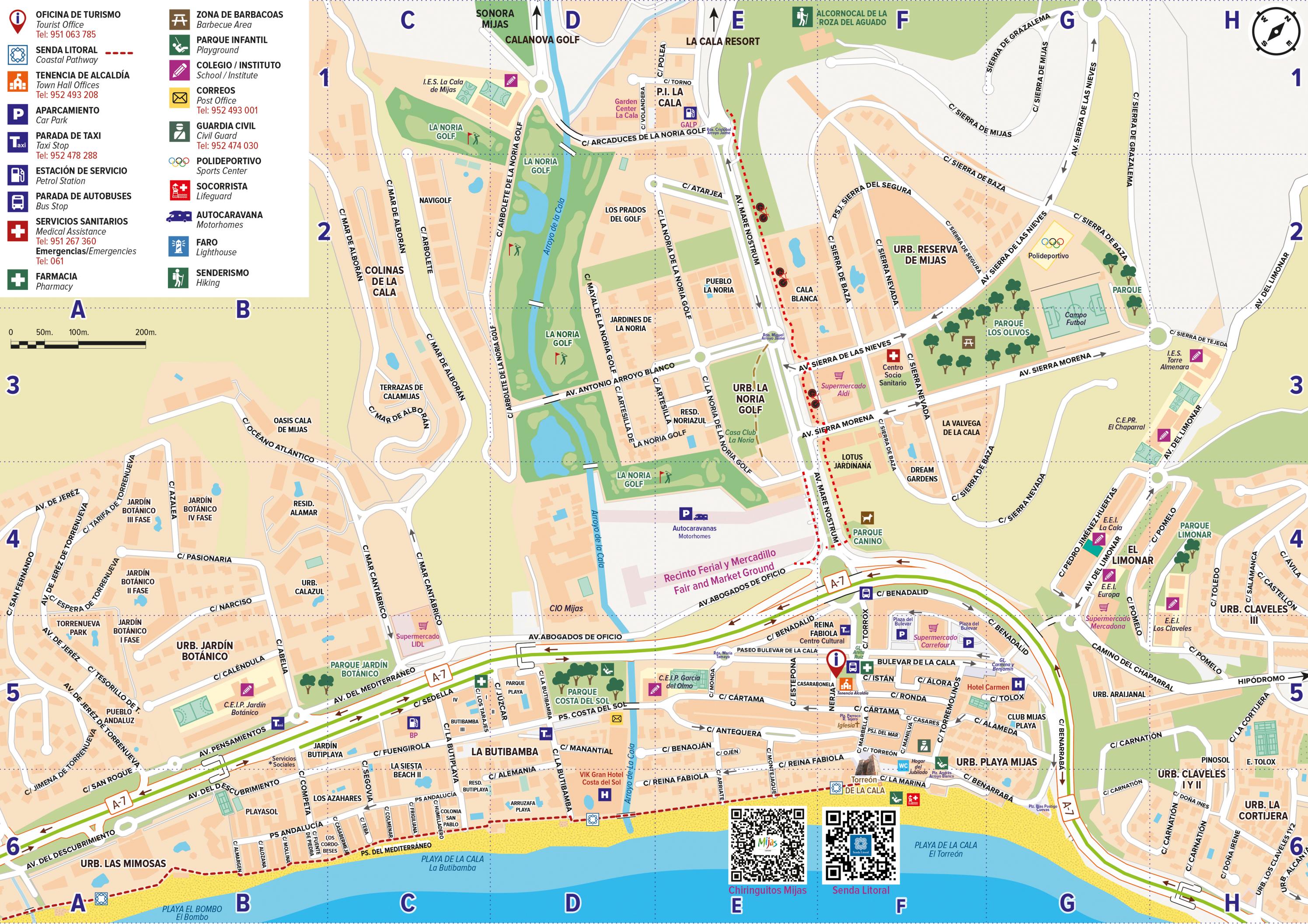 PLANO DE LA CALA DE MIJAS LA CALA DE MIJAS MAP by Turismo de Mijas