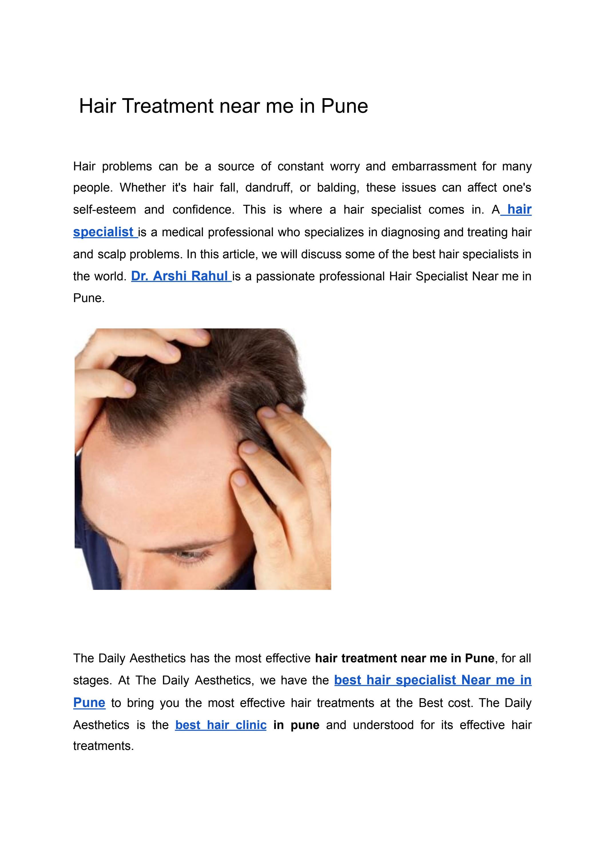 Hair Treatment Near Me in Pune by bhagyashree Issuu