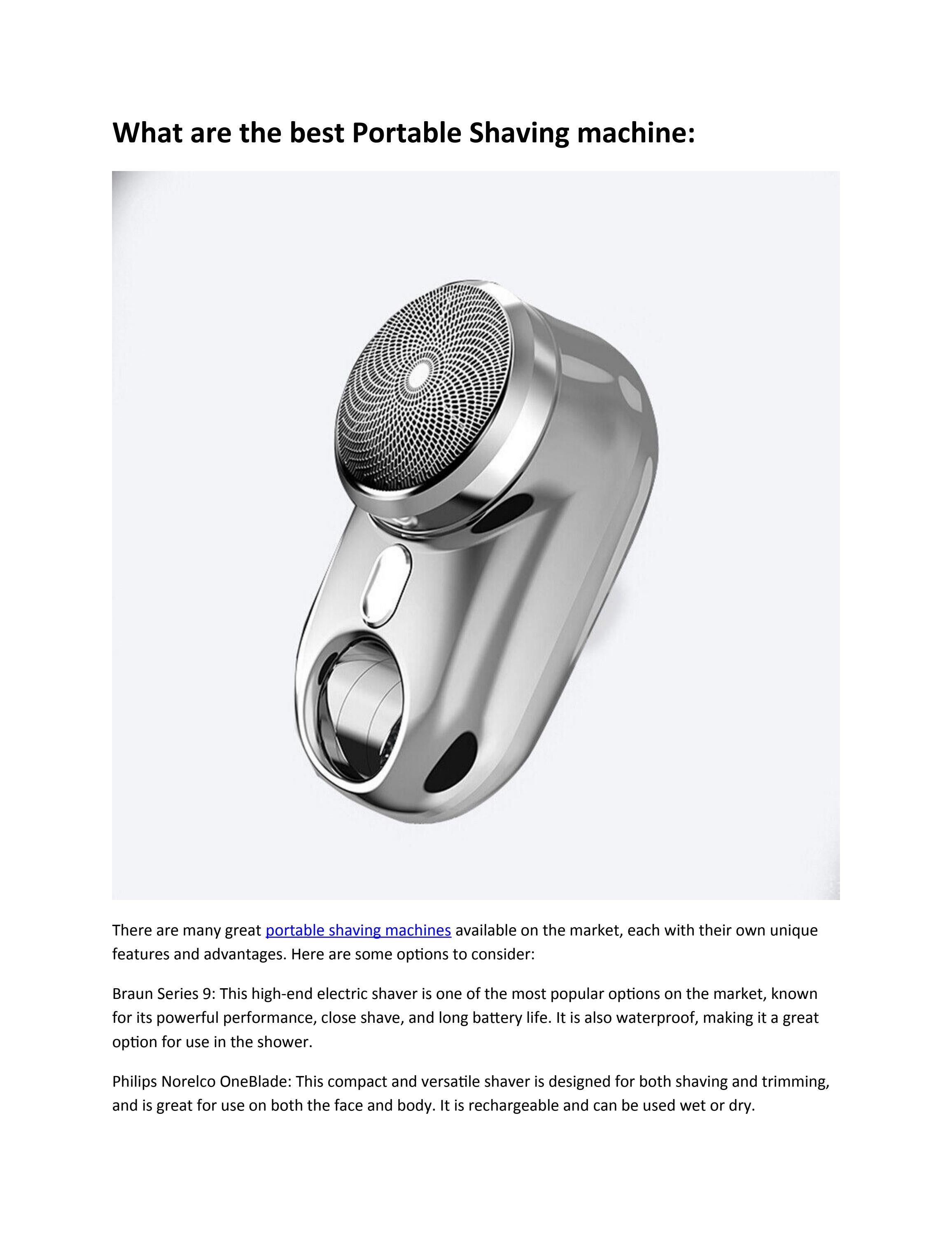 Portable shaving machine by HelloKeeot Issuu