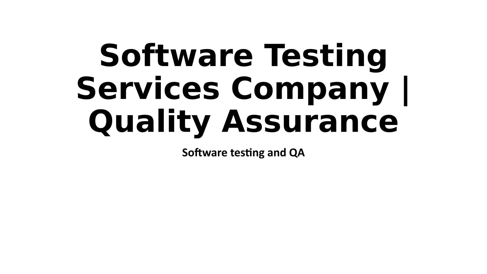Software Testing services | Quality assurance | USA by dataedgeusa - Issuu
