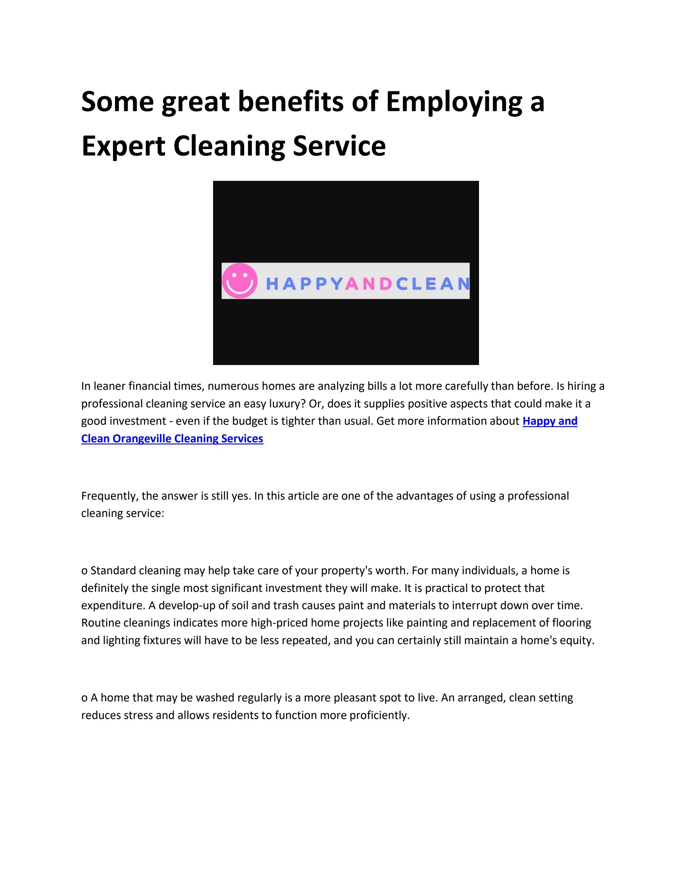 Happy and Clean Orangeville Cleaning Services by Thomas Shaw Issuu