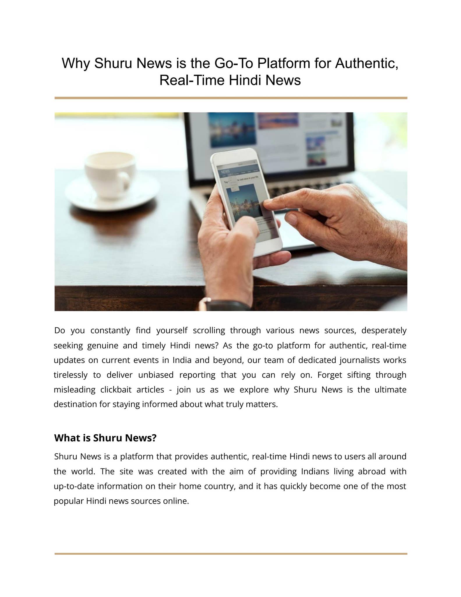 Shuru App Why Shuru News is the Go-To Platform for Authentic, Real-Time Hindi ...