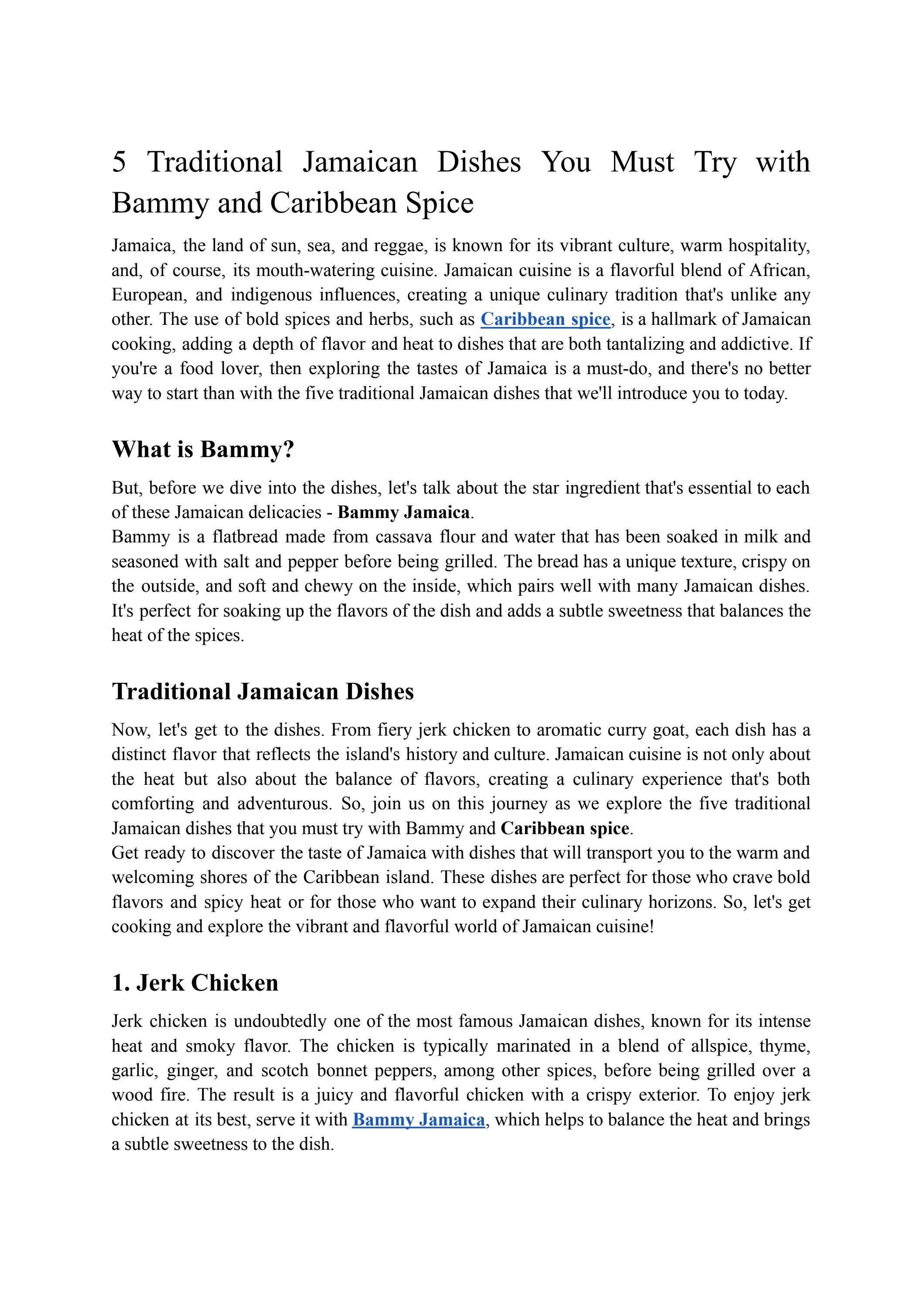 5 Traditional Jamaican Dishes You Must Try with Bammy and Caribbean