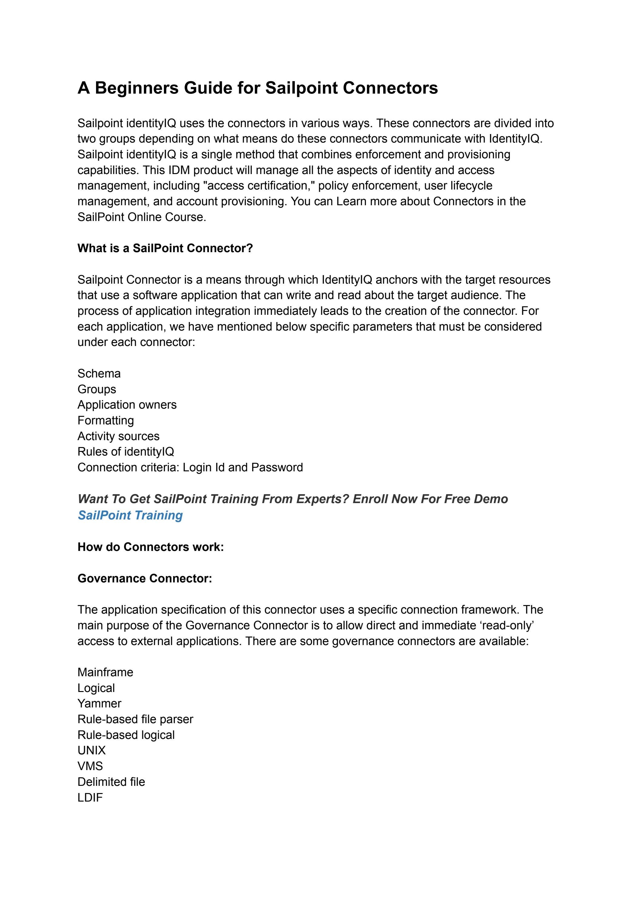 A Beginners Guide for Sailpoint Connectors by sesame technologies Issuu