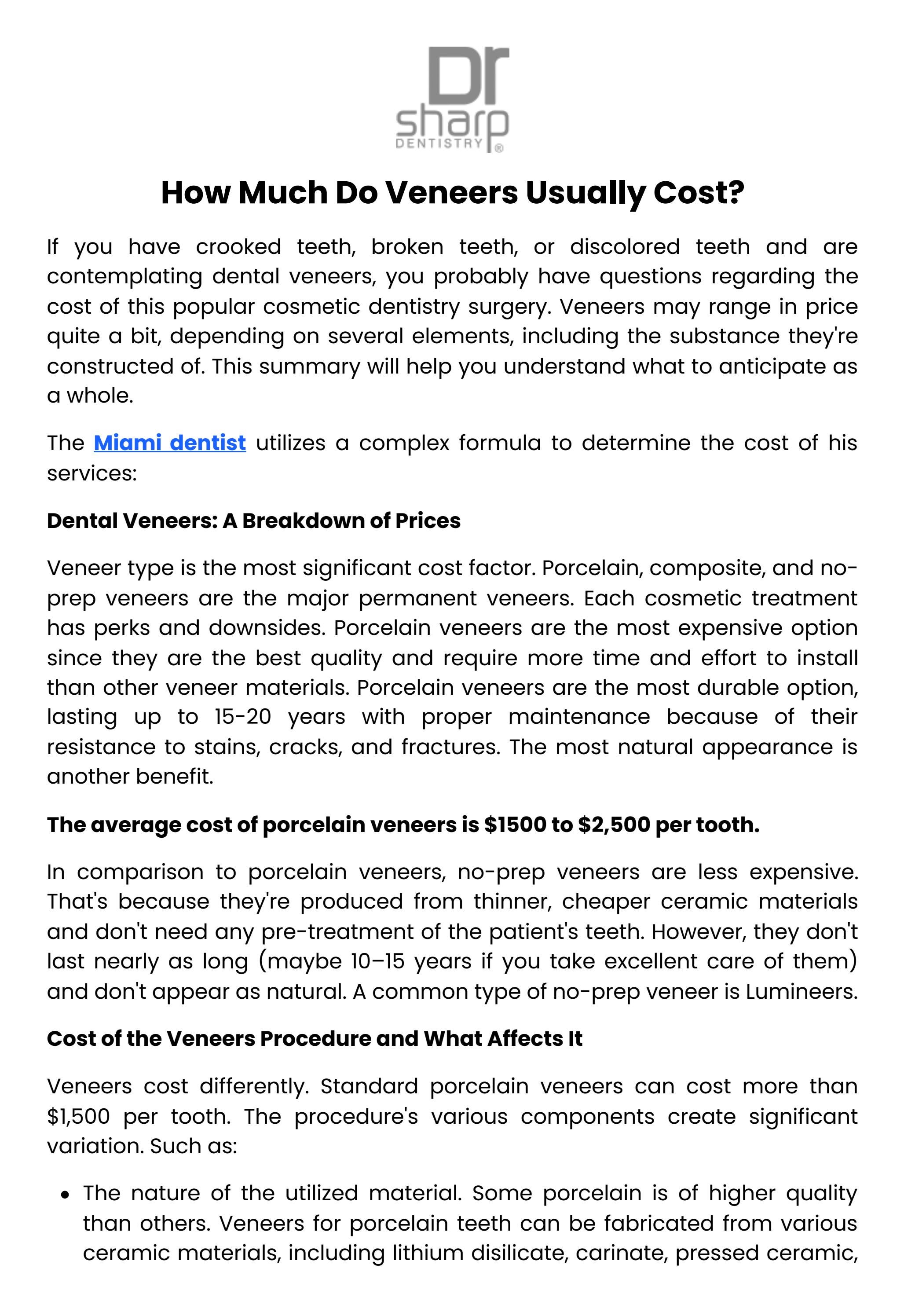 How Much Do Veneers Usually Cost? by Sharp Dentistry & Associates Issuu
