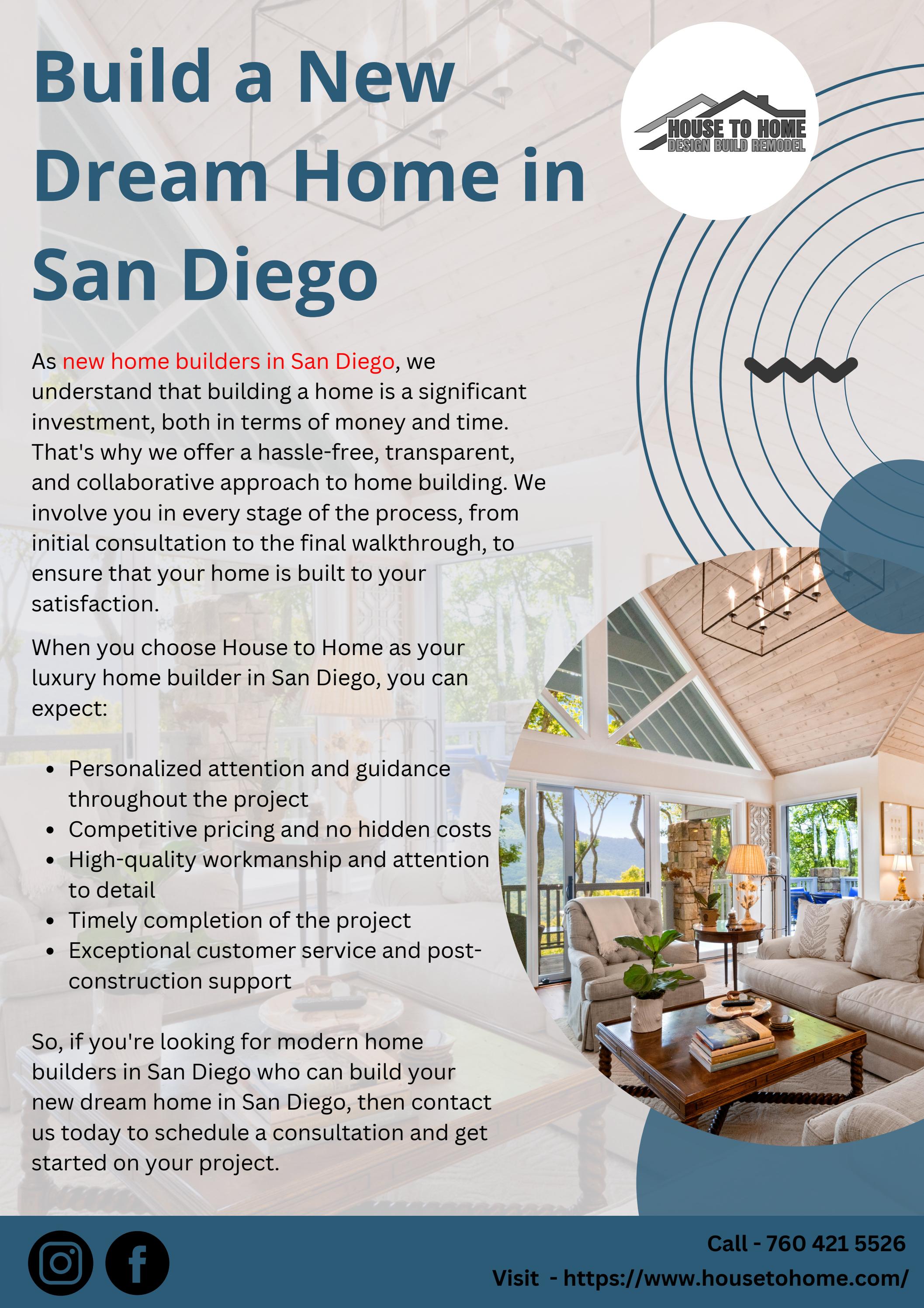 Build a New Dream Home in San Diego by House to Home Issuu