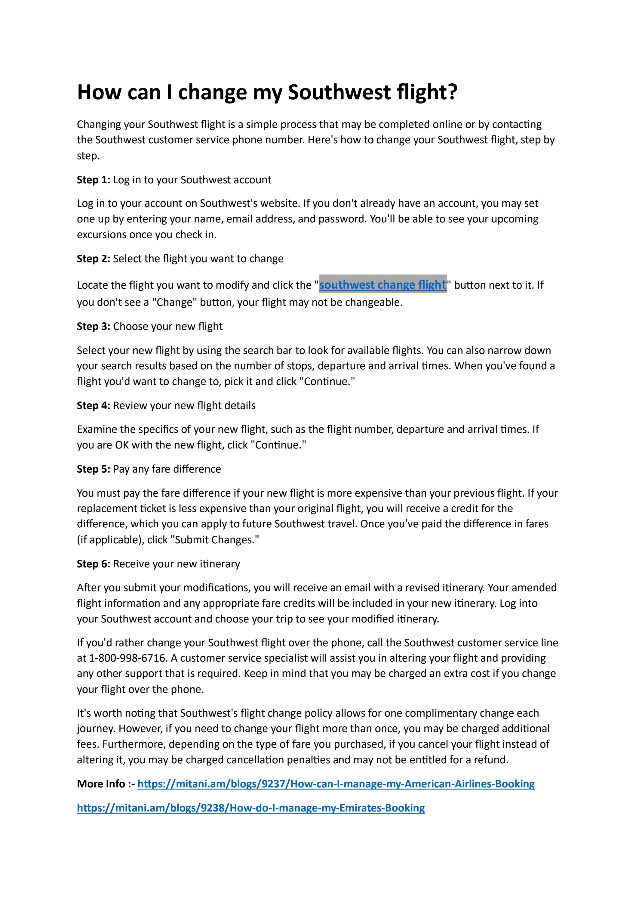 How can i change my Southwest flight? by Rowan Bell Issuu