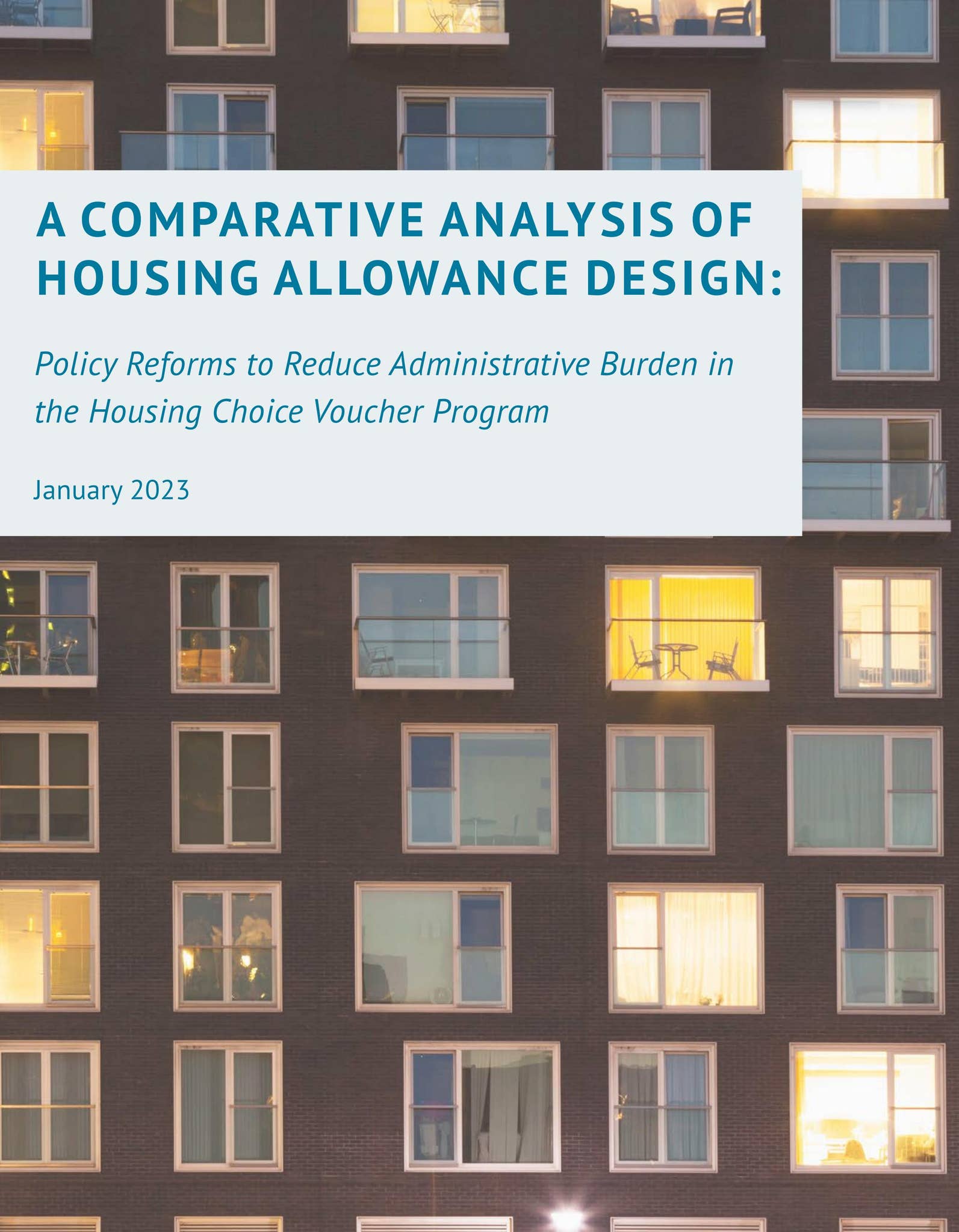 A Comparative Analysis of Housing Allowance Design by princetonspia - Issuu