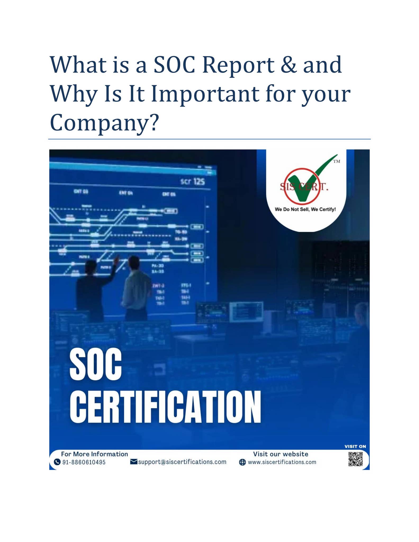 What is a SOC Report & and Why Is It Important for your Company? by ...