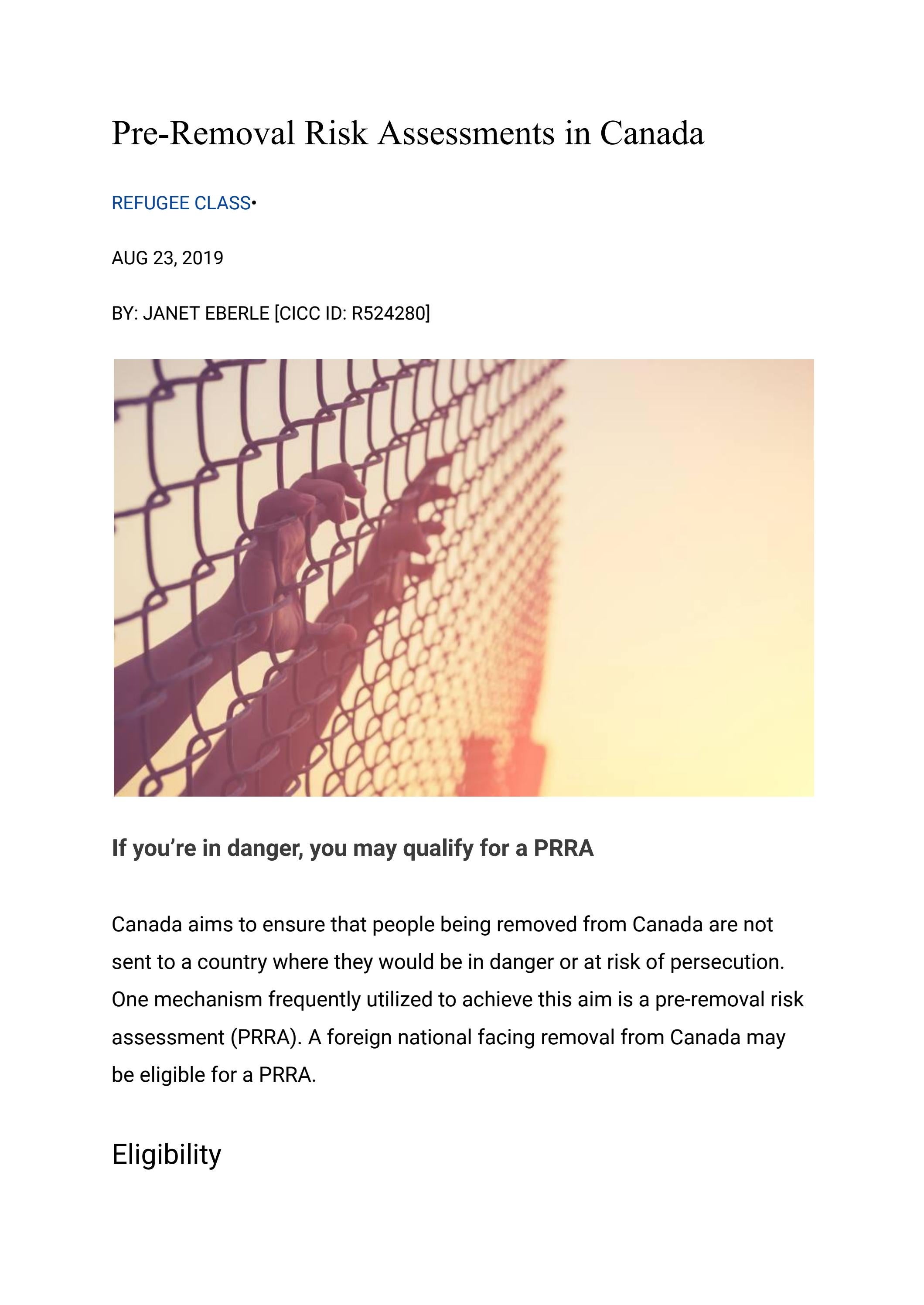 PreRemoval Risk Assessments in Canada by my consultant Issuu PreRemoval Risk Assessments in Canada by my consultant Issuu