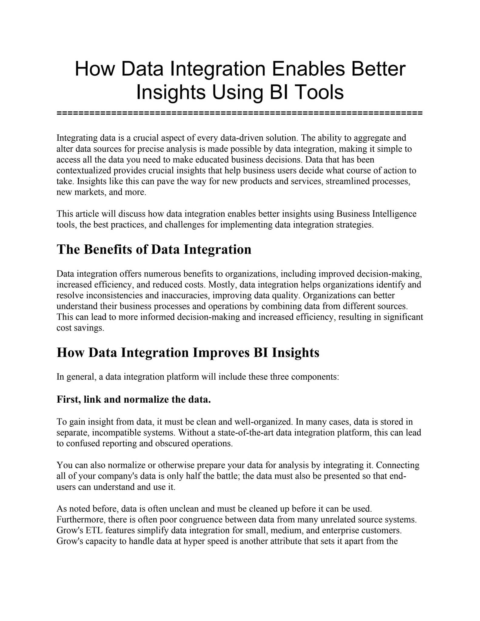 How Data Integration Enables Better Insights Using BI Tools by Branding ...