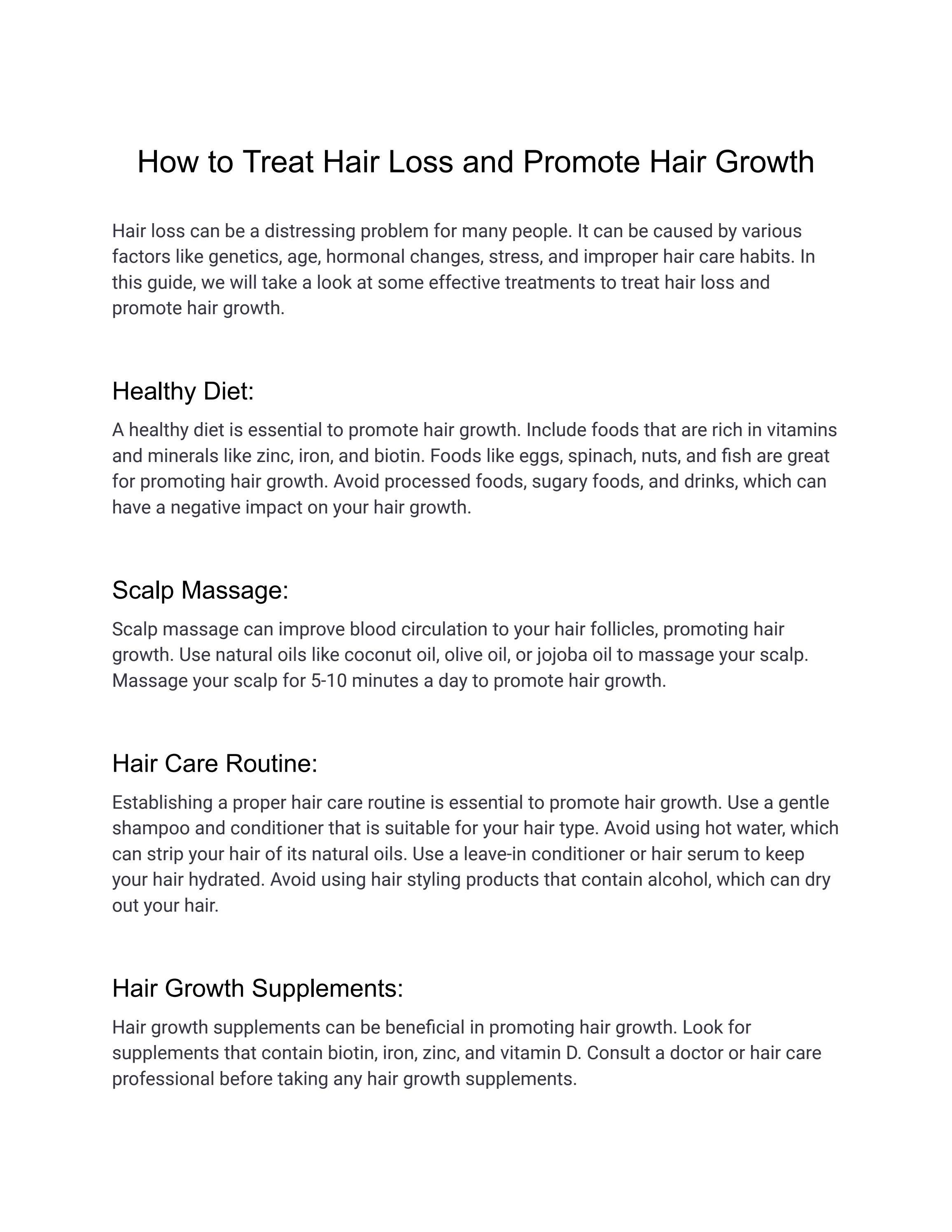 How to Treat Hair Loss and Promote Hair Growth by Sowmya Clinic Issuu
