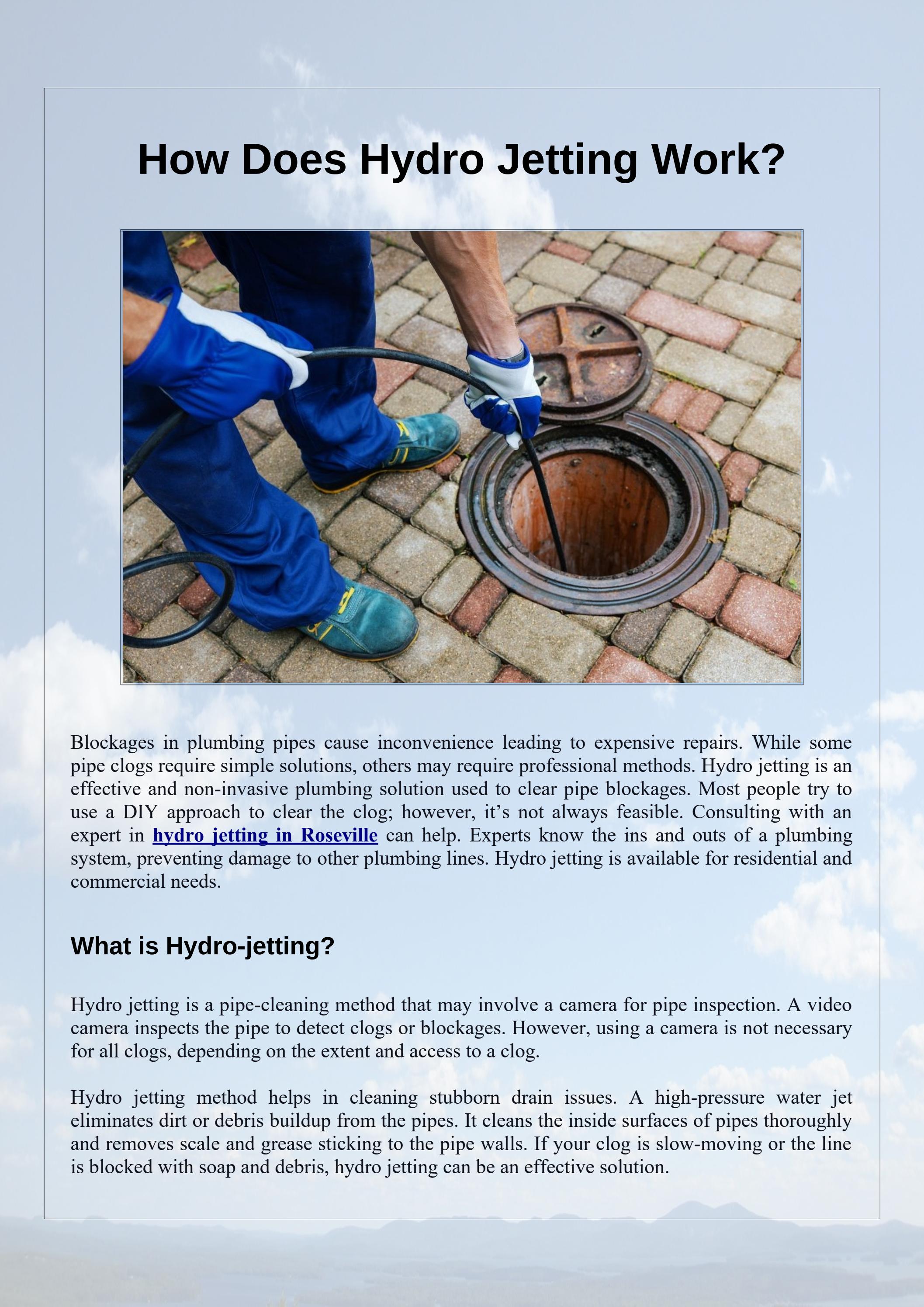 Why Do You Need Hydro Jetting by Advanced Septic Service LLC Issuu