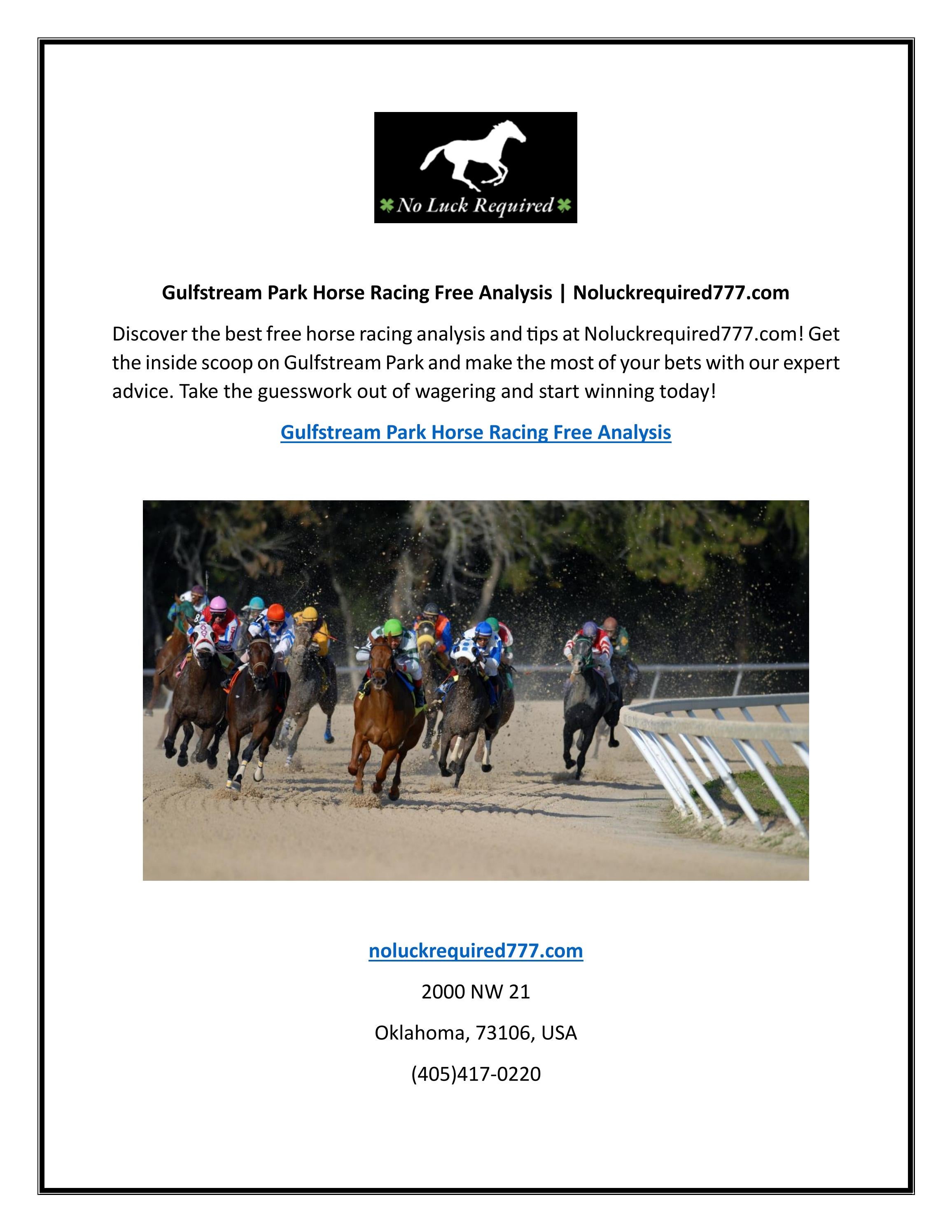 Gulfstream Park Horse Race Results - maljvnd