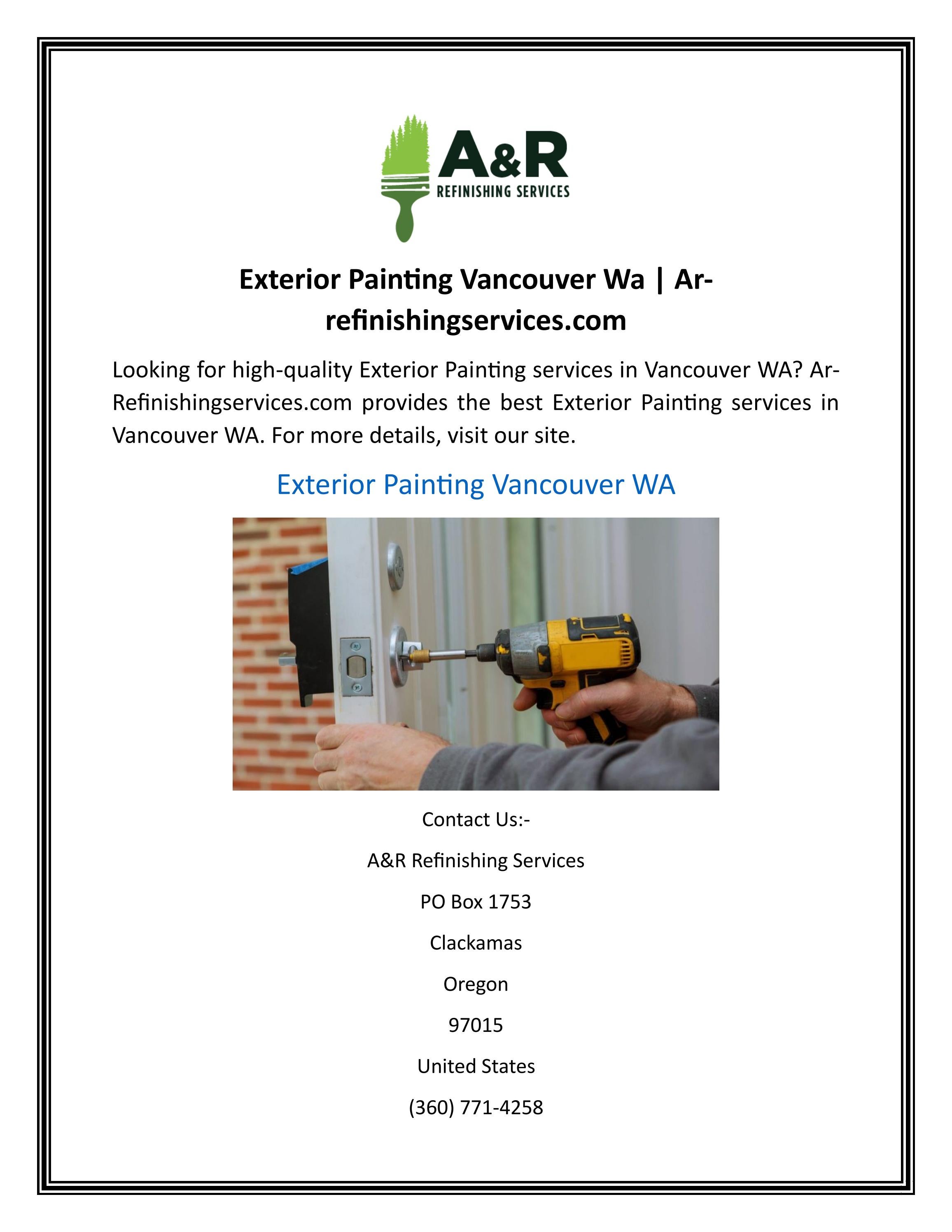 Exterior Painting Vancouver Wa by A&R