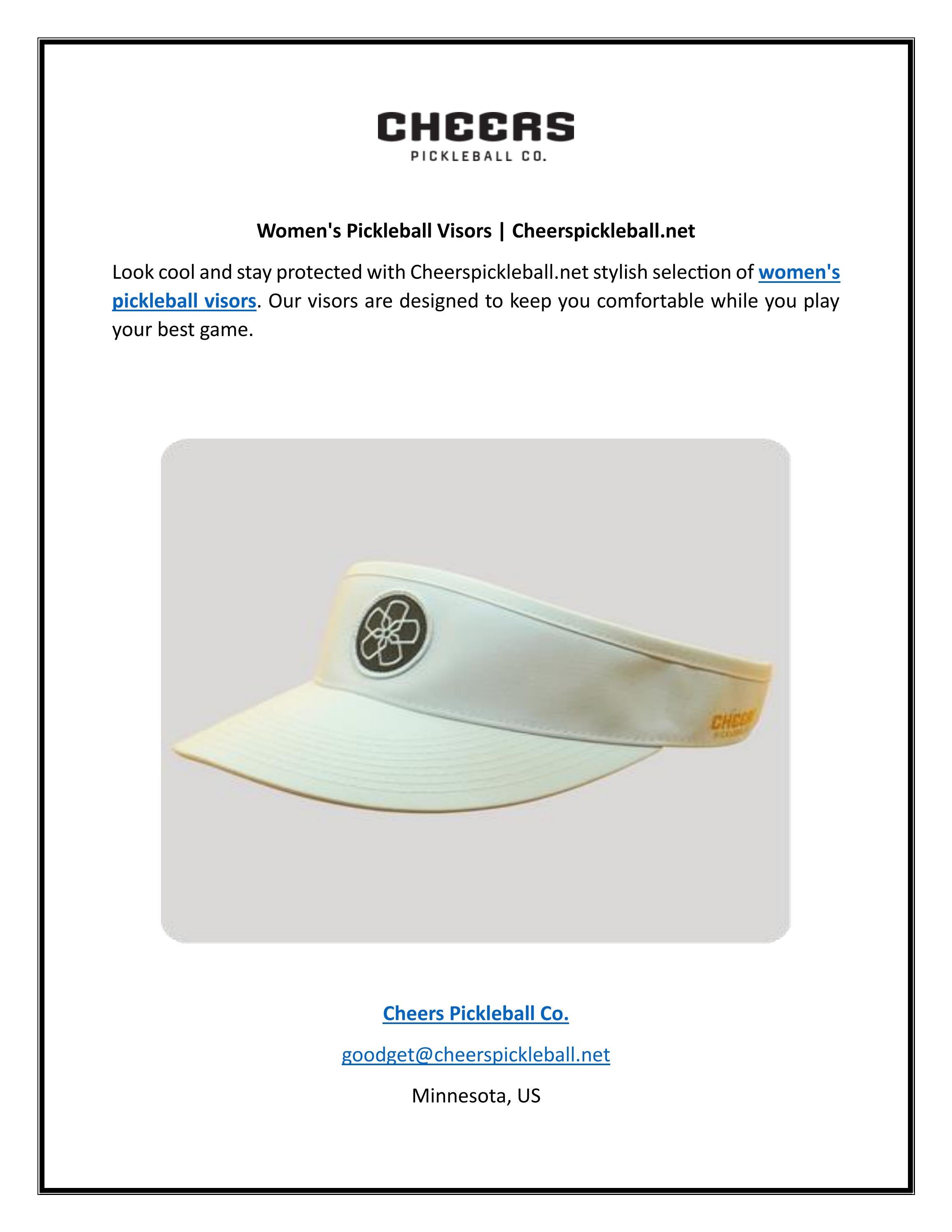Women's Pickleball Visors by cheerspickleball