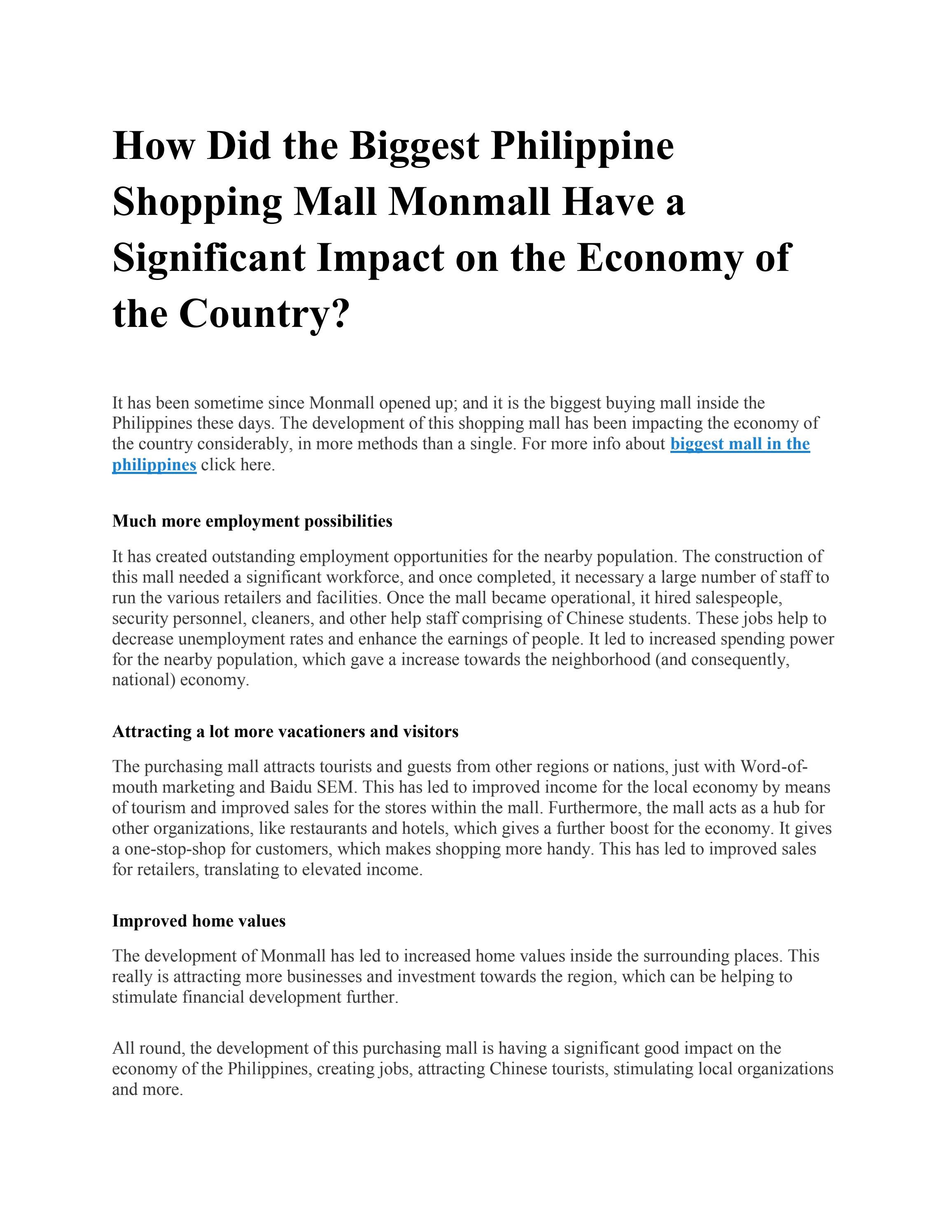 Biggest Mall In The Philippines By Coby Kane Issuu