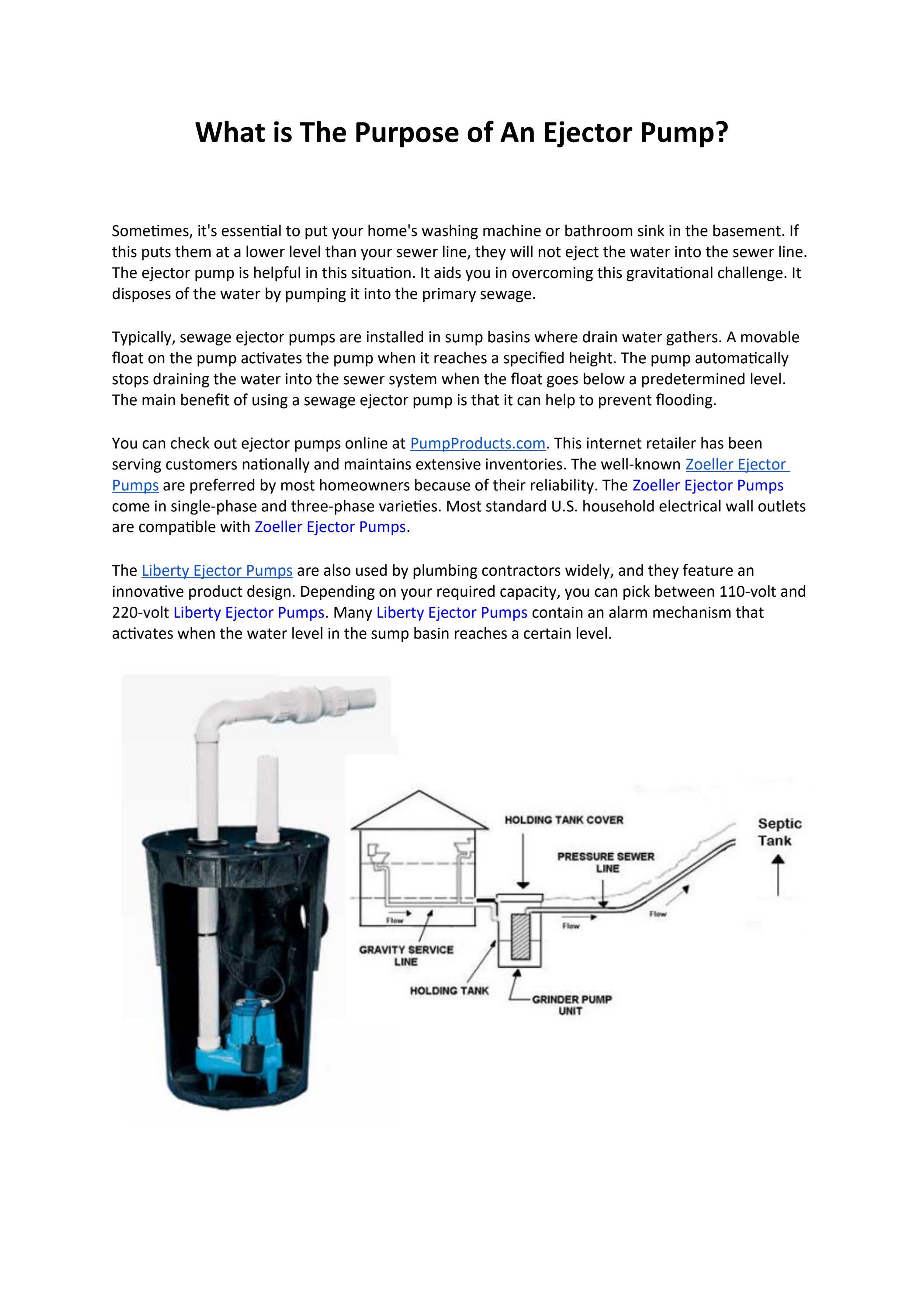 How Much Is An Ejector Pump at Lawrence Demeo blog
