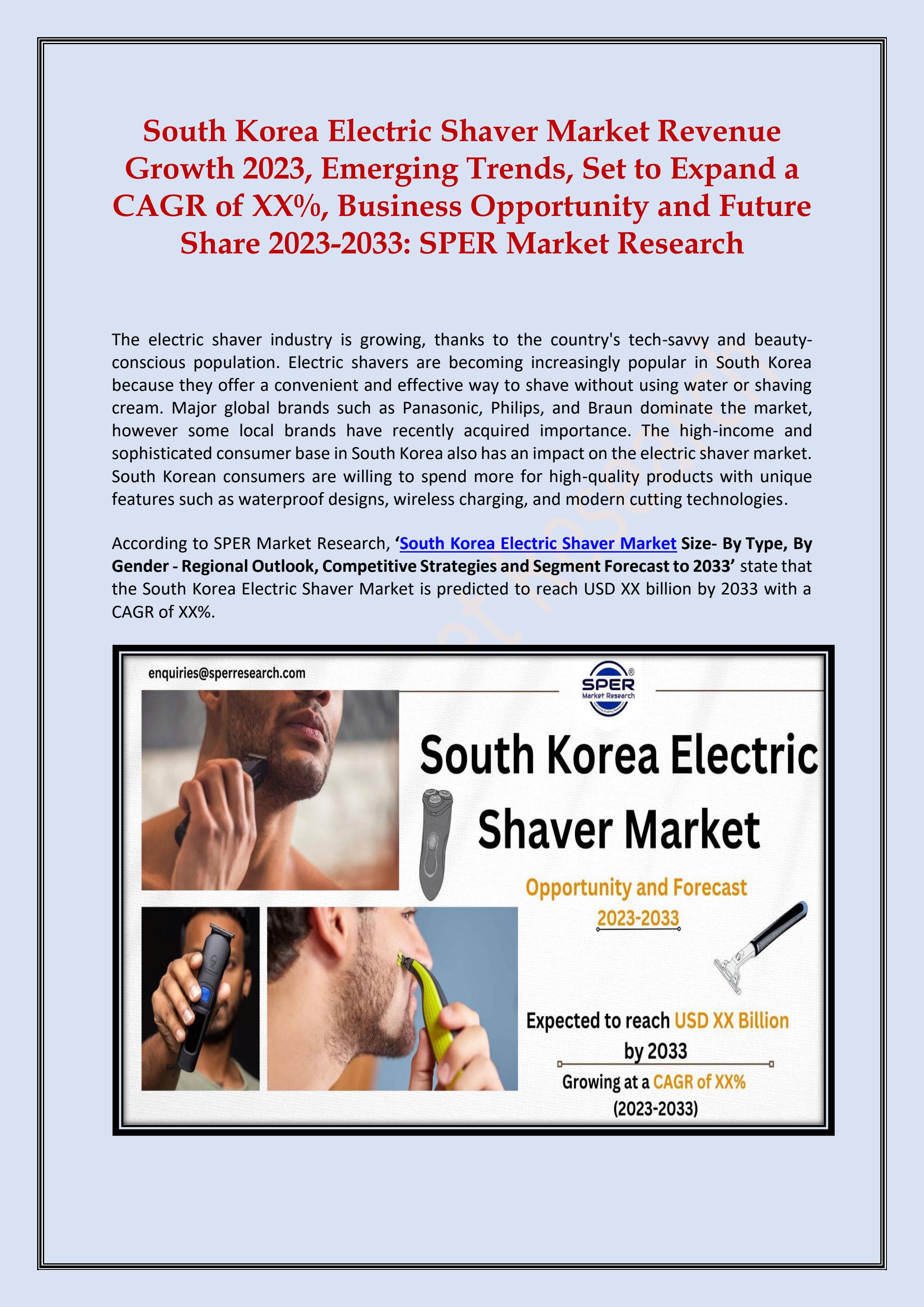 South Korea Electric Shaver Market Growth, Trends and Outlook Report