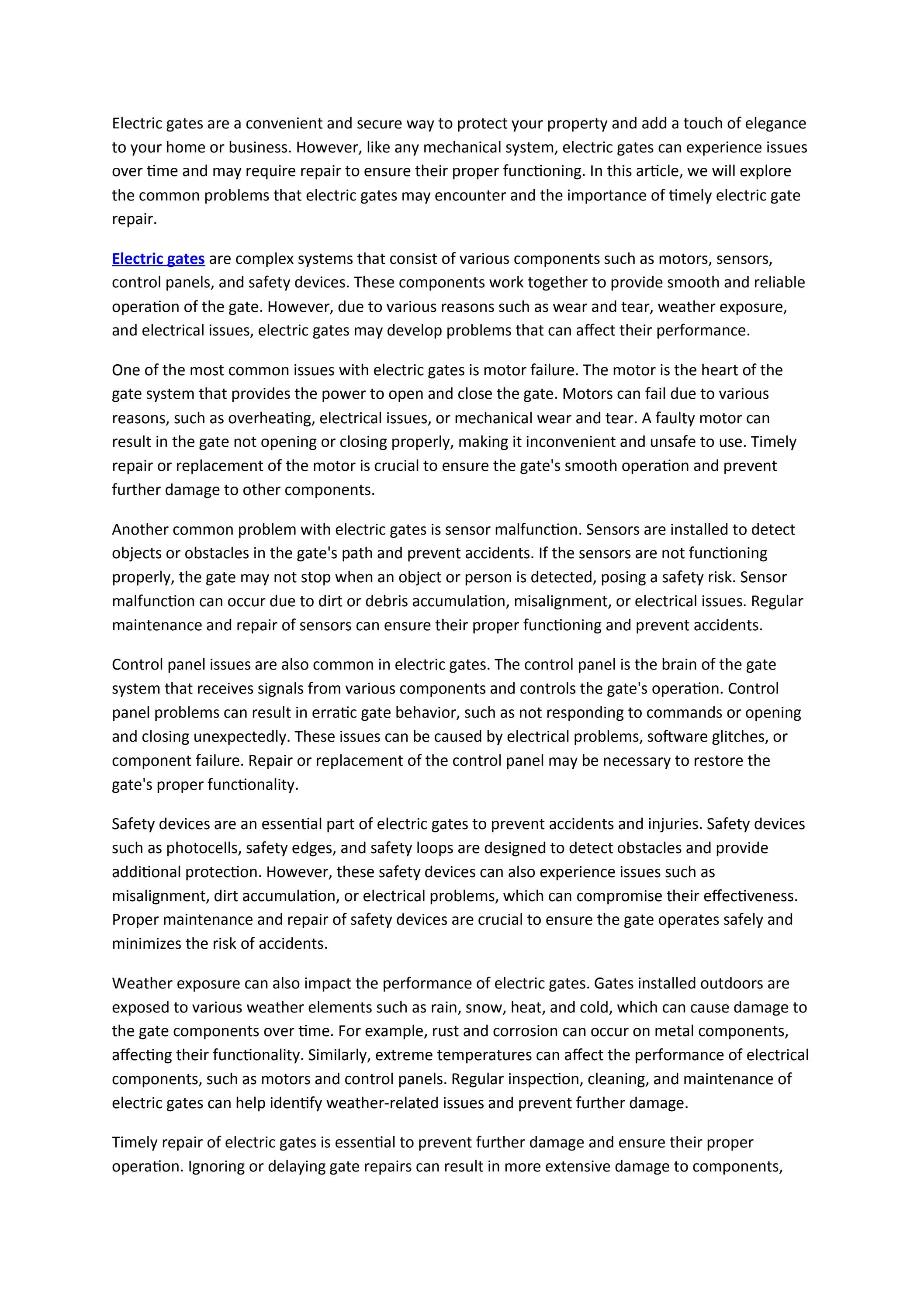 Electric gate repair in Los Altos by bayarea12 Issuu