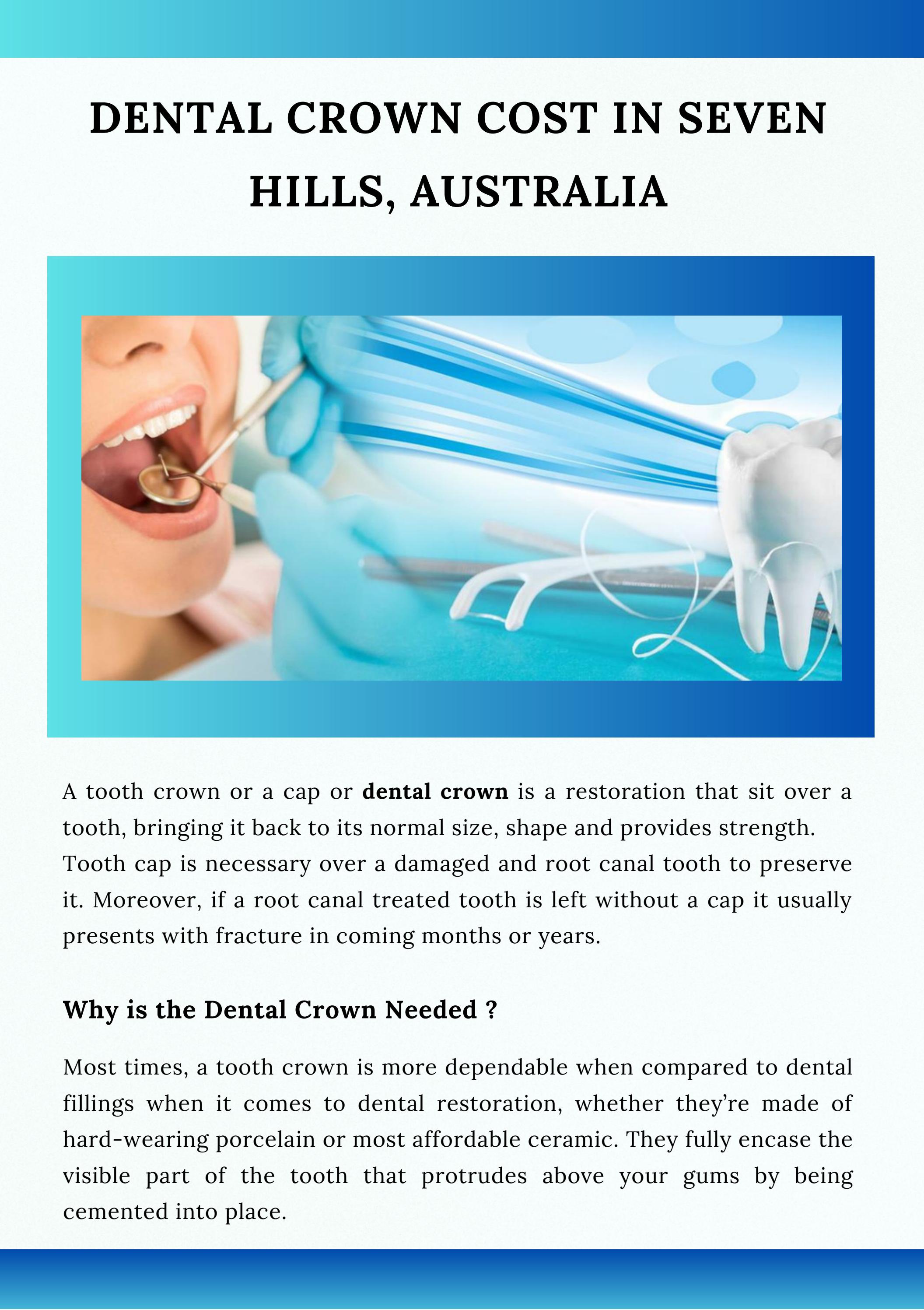 Dental Crown Cost in Seven Hills, Australia by Paynless Dental Issuu