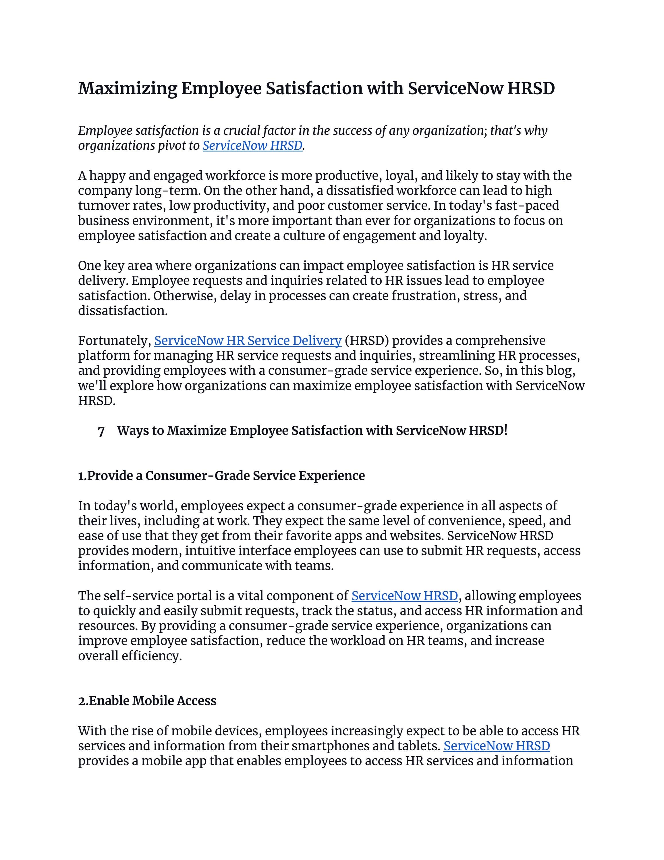 Maximizing Employee Satisfaction with ServiceNow HRSD by aelumconsulting -  Issuu