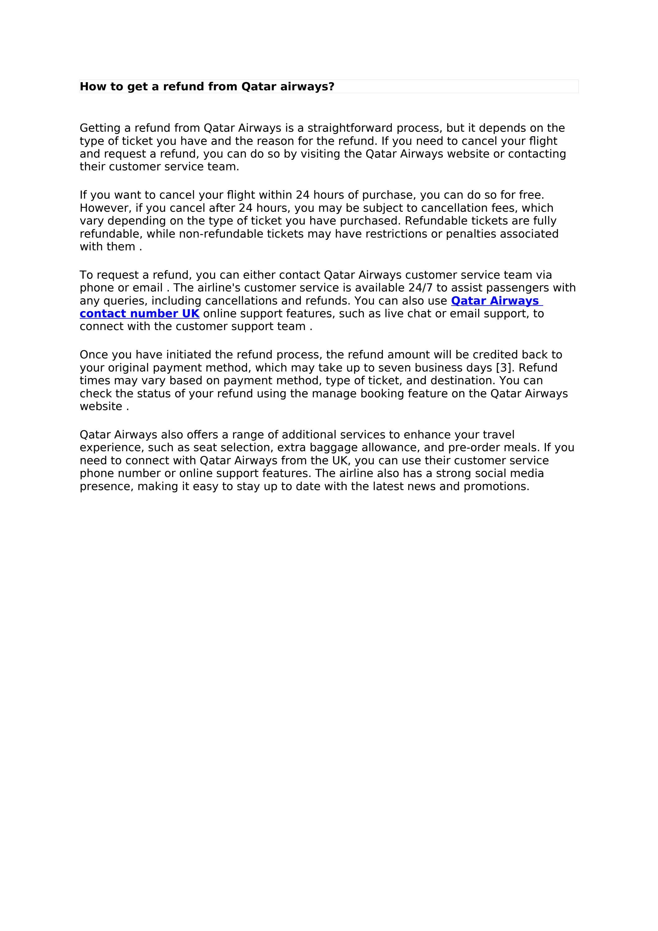 How to get a refund from Qatar airways? by faatima Issuu