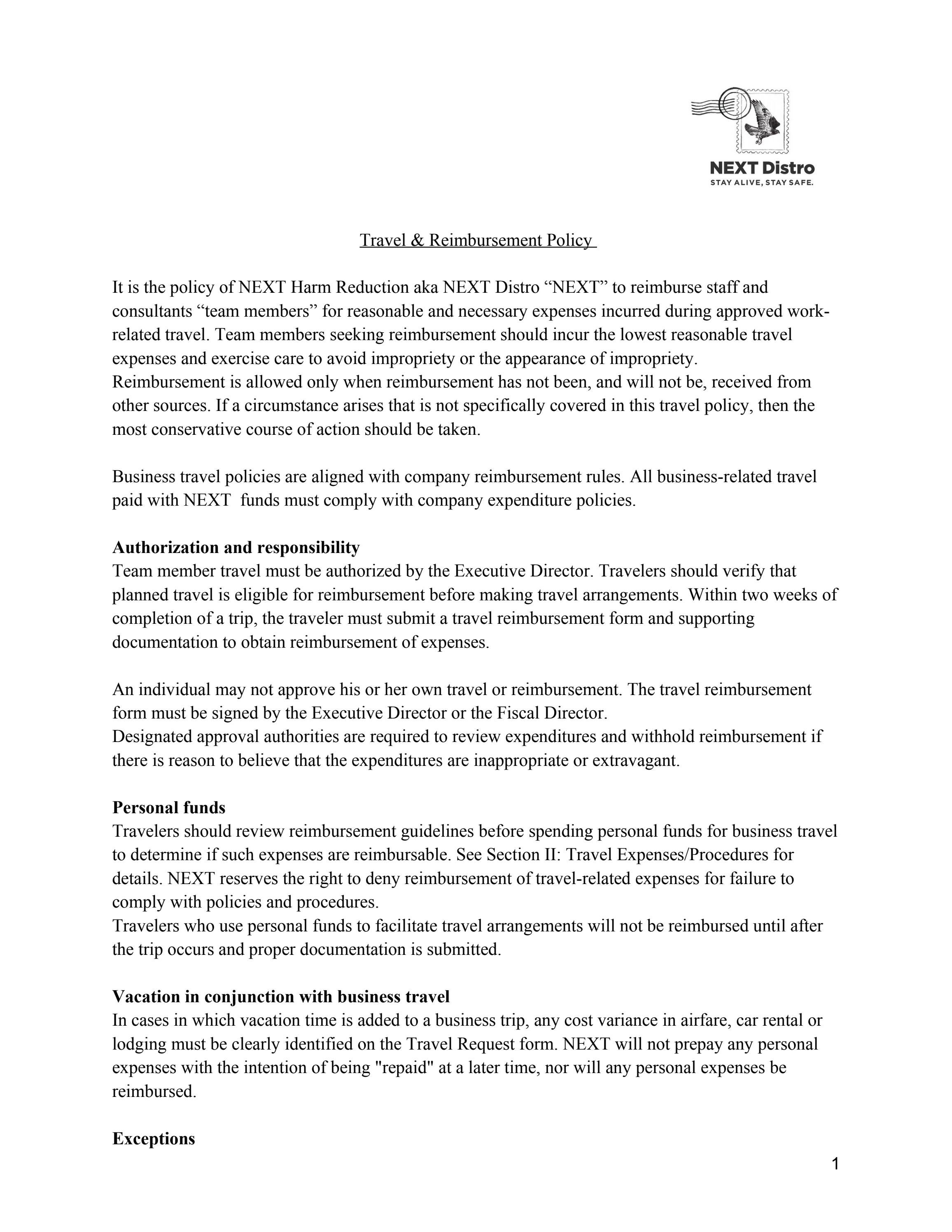 Travel & Reimbursement Policy by nextdistro Issuu