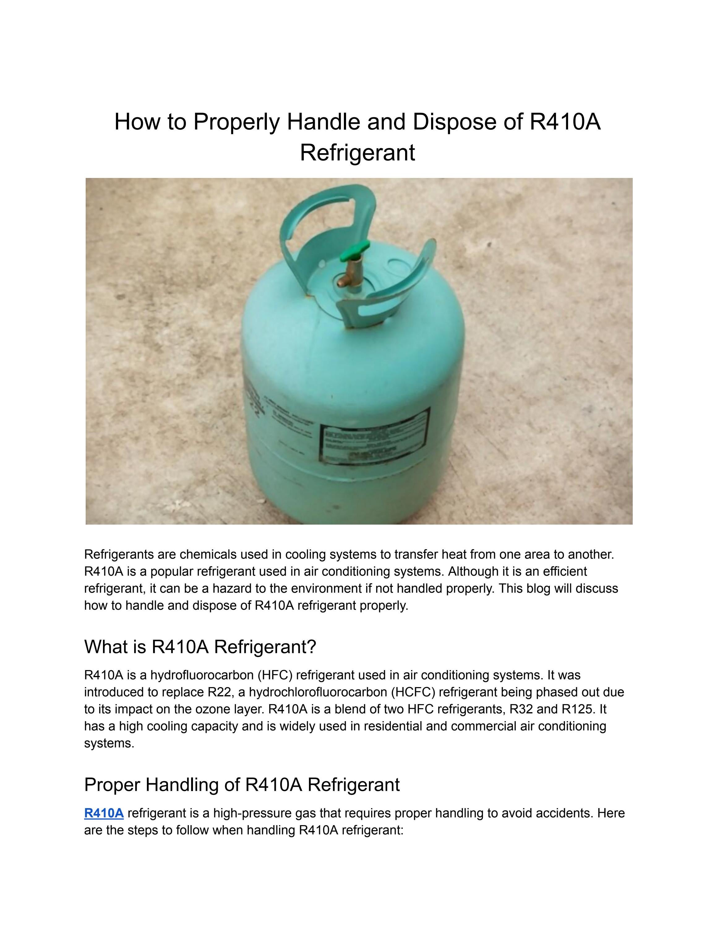 What Is R410a Being Replaced With